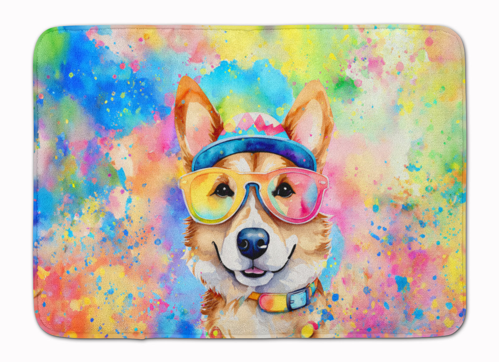 Buy this Corgi Hippie Dawg Memory Foam Kitchen Mat