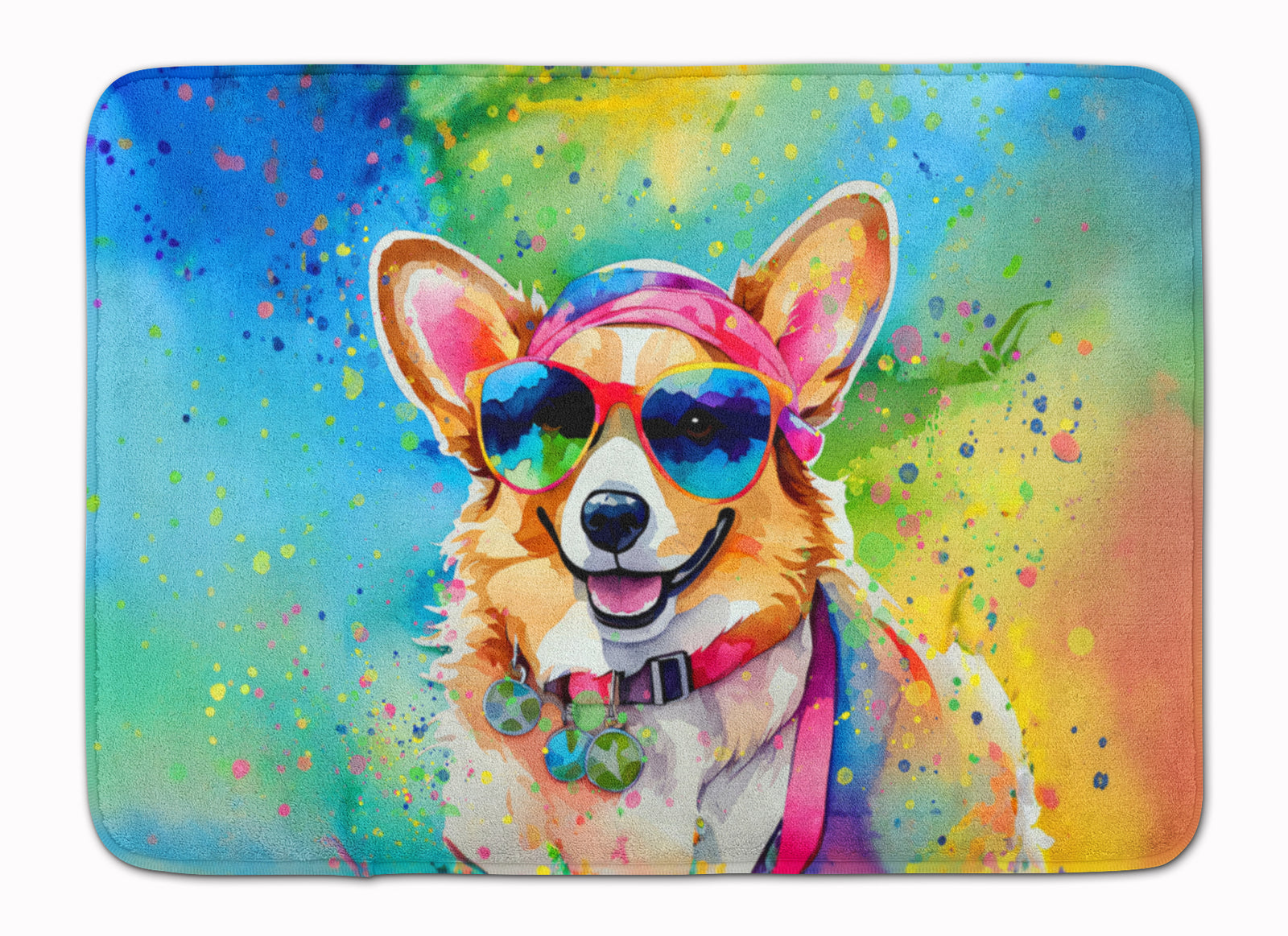 Buy this Corgi Hippie Dawg Memory Foam Kitchen Mat