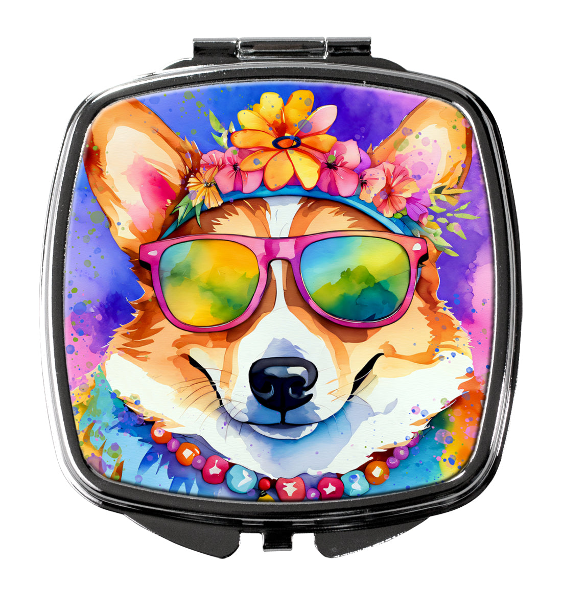 Buy this Corgi Hippie Dawg Compact Mirror