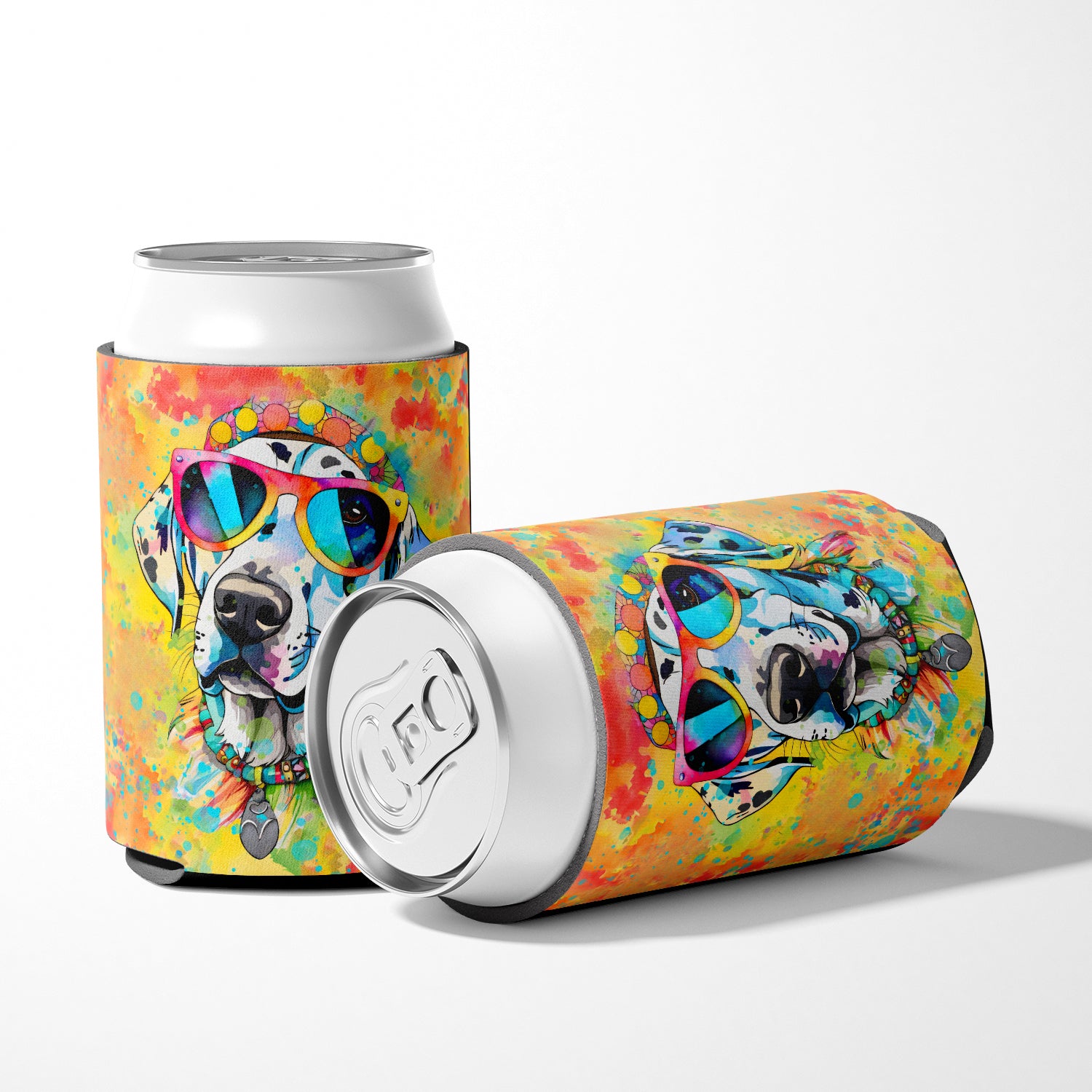 Dalmatian Hippie Dawg Can or Bottle Hugger