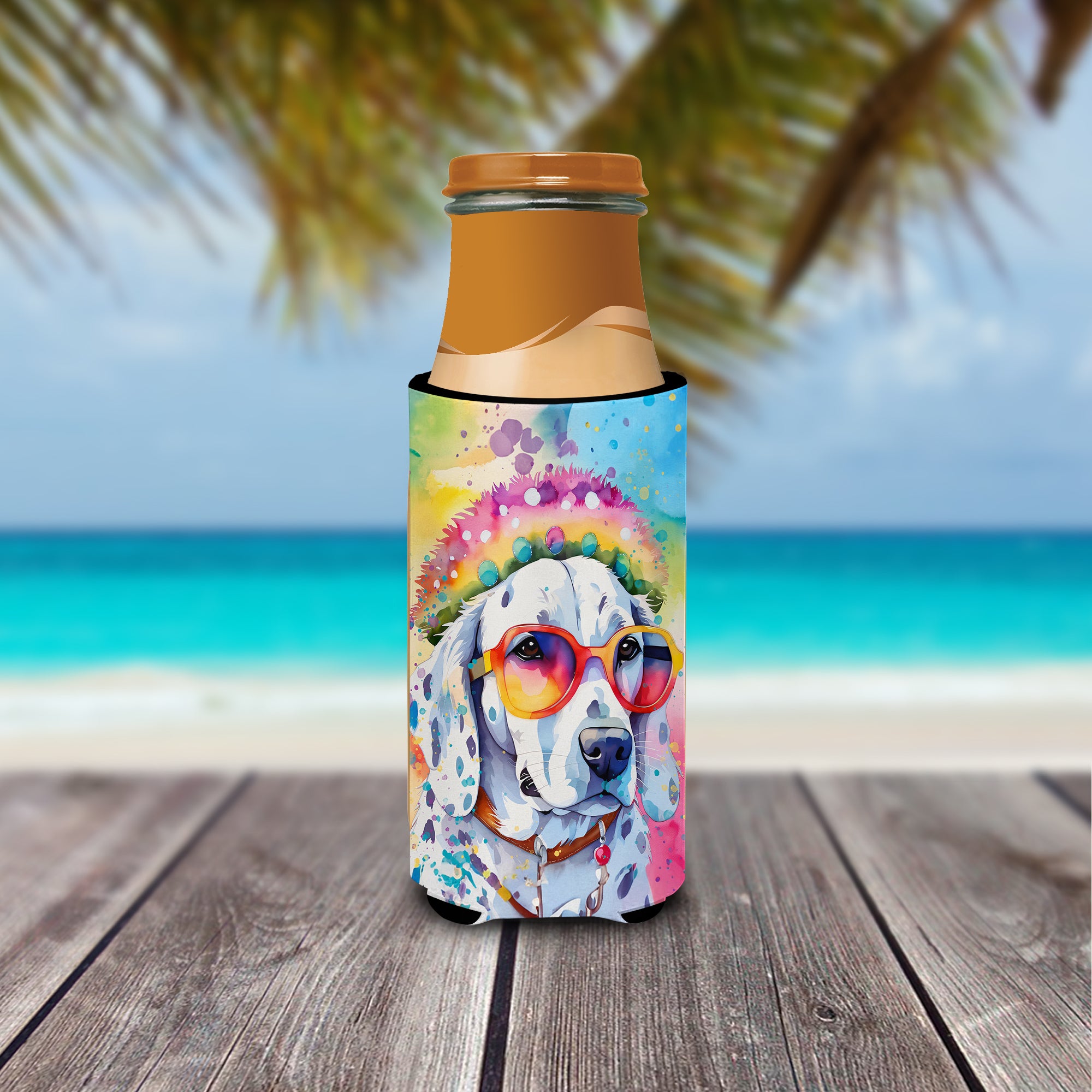 Dalmatian Hippie Dawg Hugger for Ultra Slim Cans