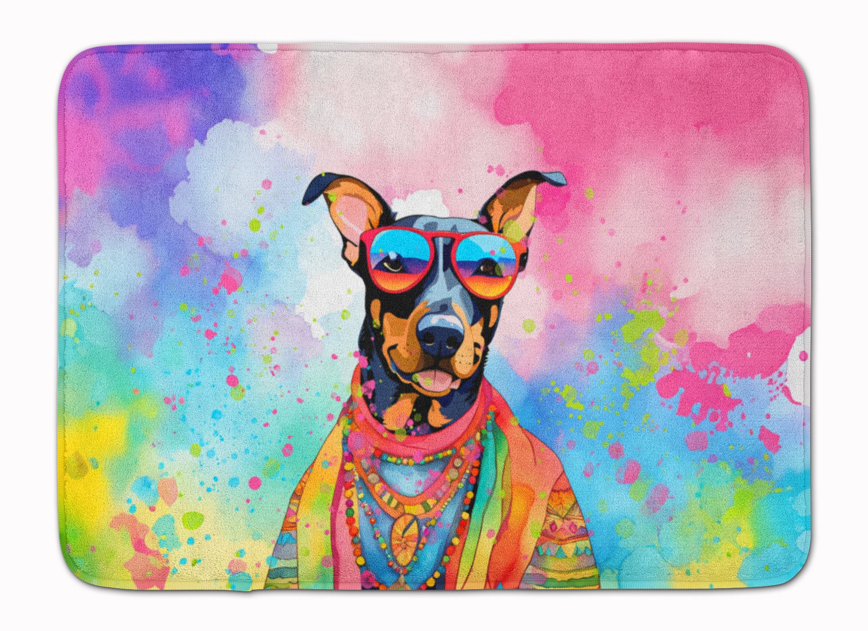 Buy this Doberman Pinscher Hippie Dawg Memory Foam Kitchen Mat