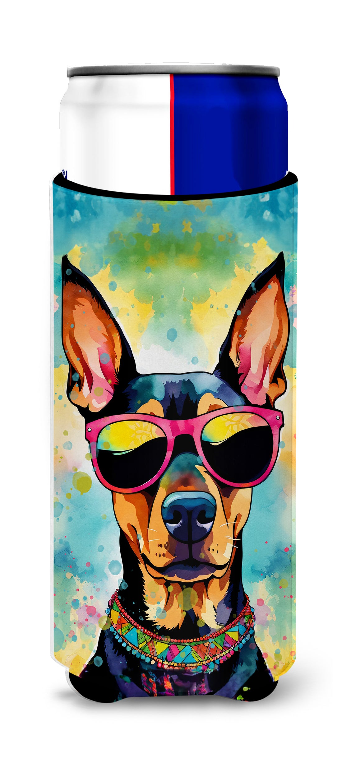 Buy this Doberman Pinscher Hippie Dawg Hugger for Ultra Slim Cans