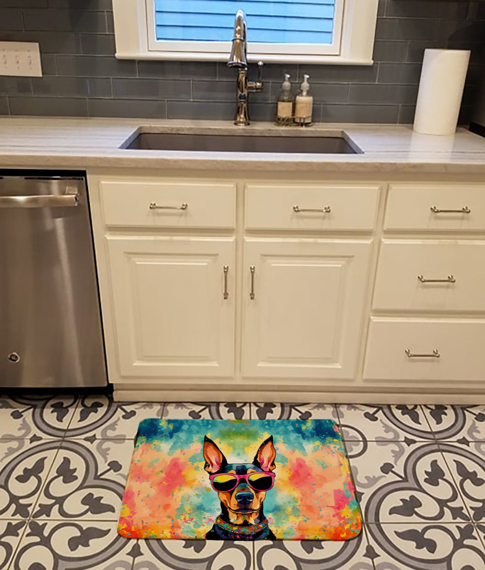 Buy this Doberman Pinscher Hippie Dawg Memory Foam Kitchen Mat