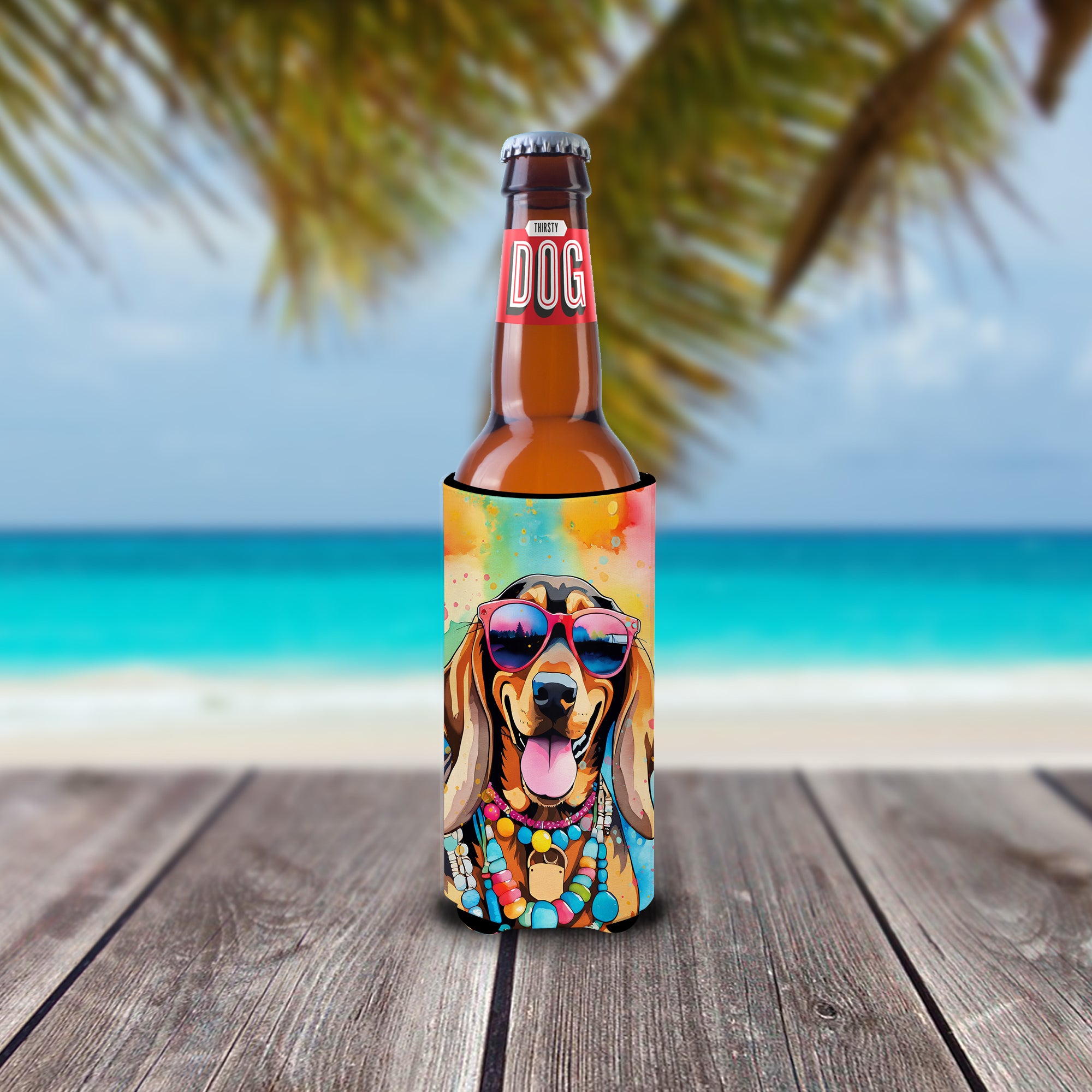 Doberman Pinscher Hippie Dawg Hugger for Ultra Slim Cans