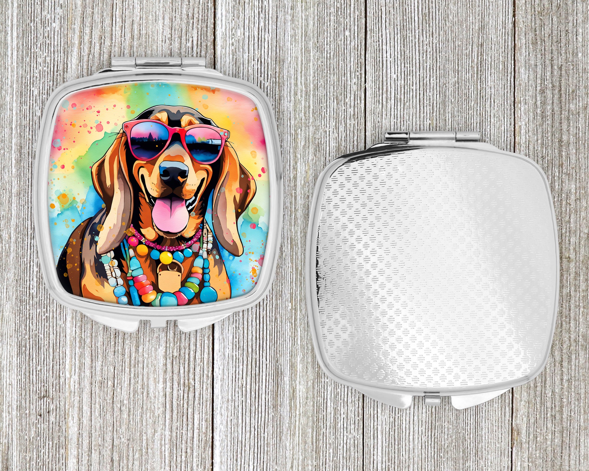 Doberman Pinscher Hippie Dawg Compact Mirror