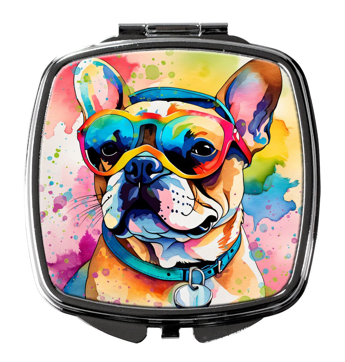 Buy this French Bulldog Hippie Dawg Compact Mirror