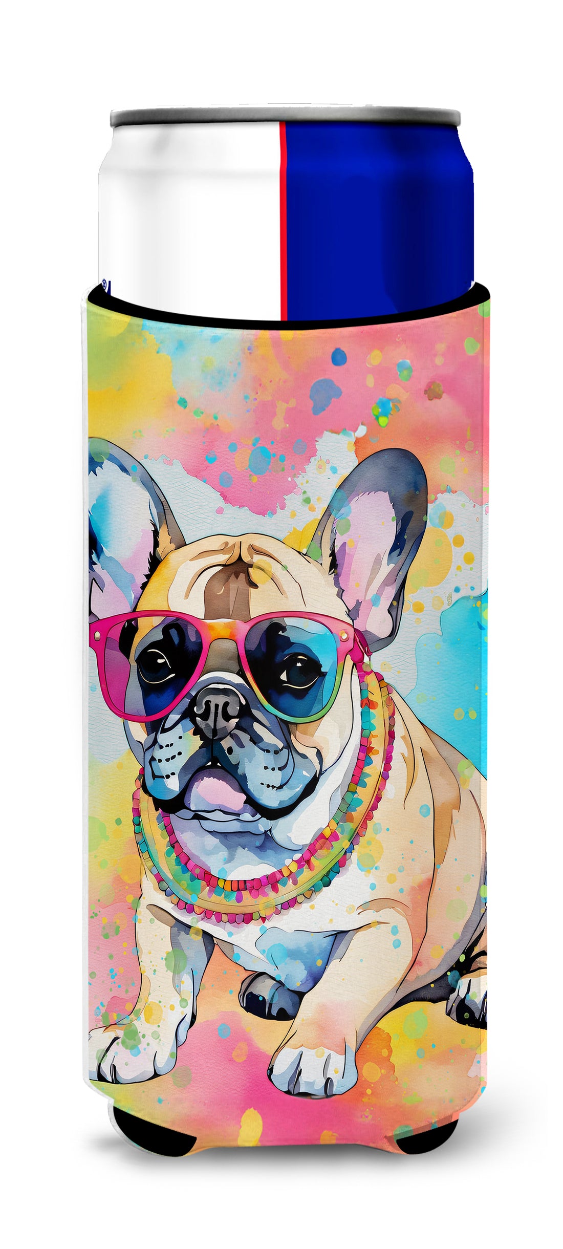 Buy this French Bulldog Hippie Dawg Hugger for Ultra Slim Cans