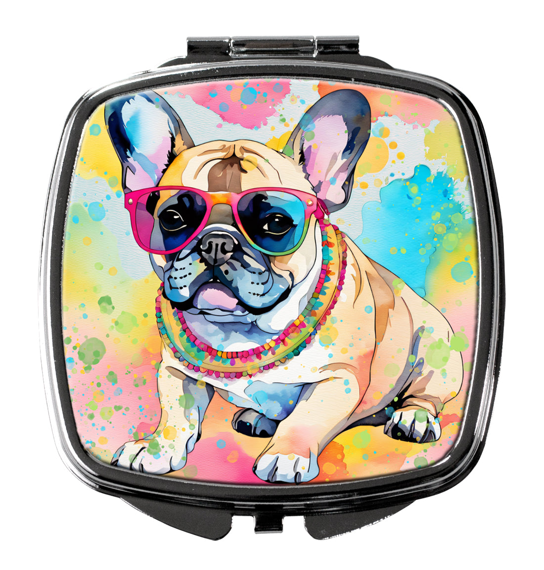 Buy this French Bulldog Hippie Dawg Compact Mirror