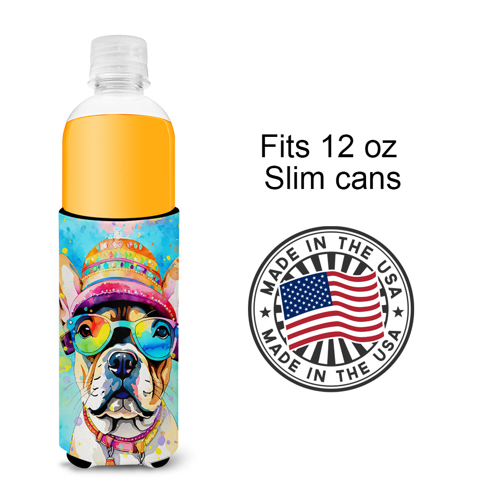 French Bulldog Hippie Dawg Hugger for Ultra Slim Cans