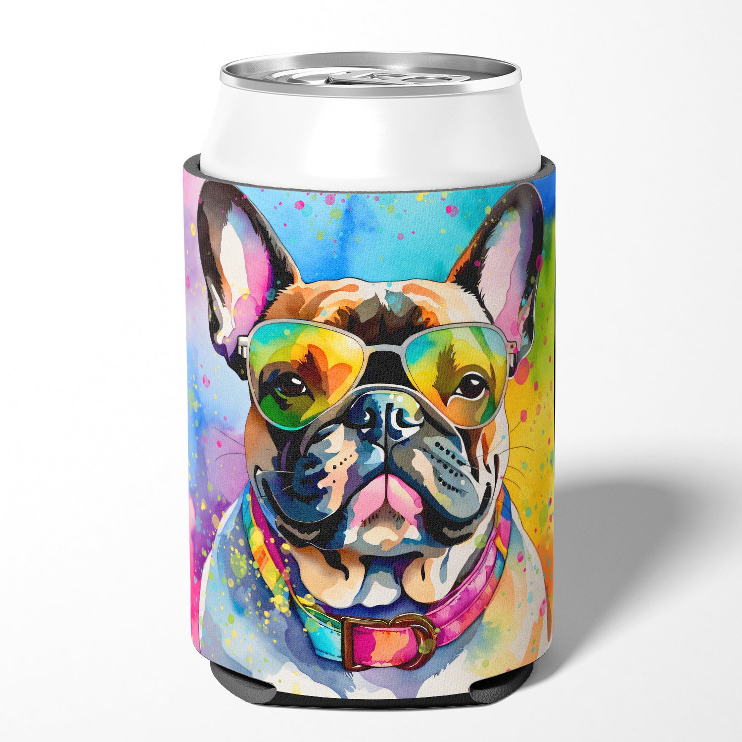 Buy this French Bulldog Hippie Dawg Can or Bottle Hugger