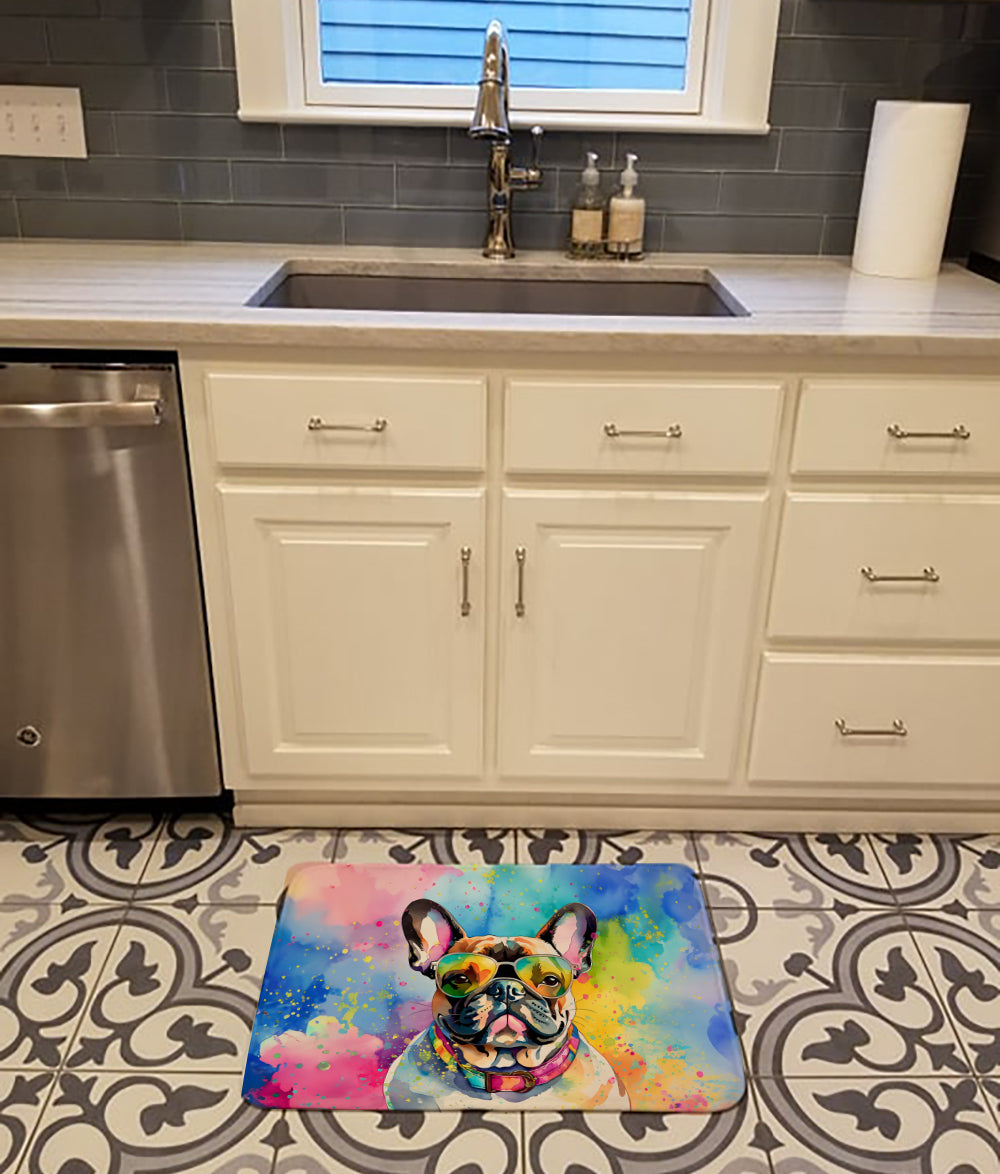 Buy this French Bulldog Hippie Dawg Memory Foam Kitchen Mat