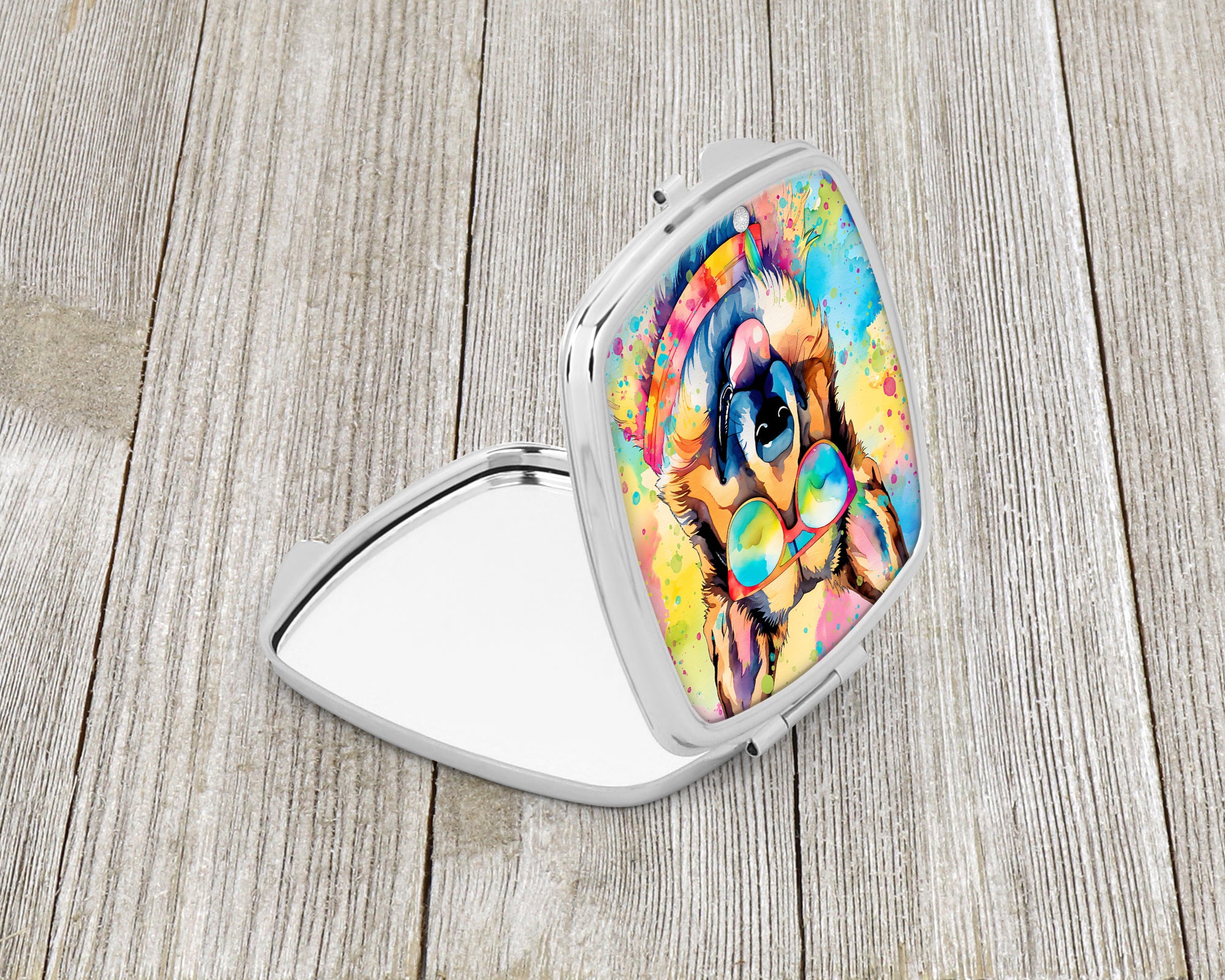 Buy this German Shepherd Hippie Dawg Compact Mirror