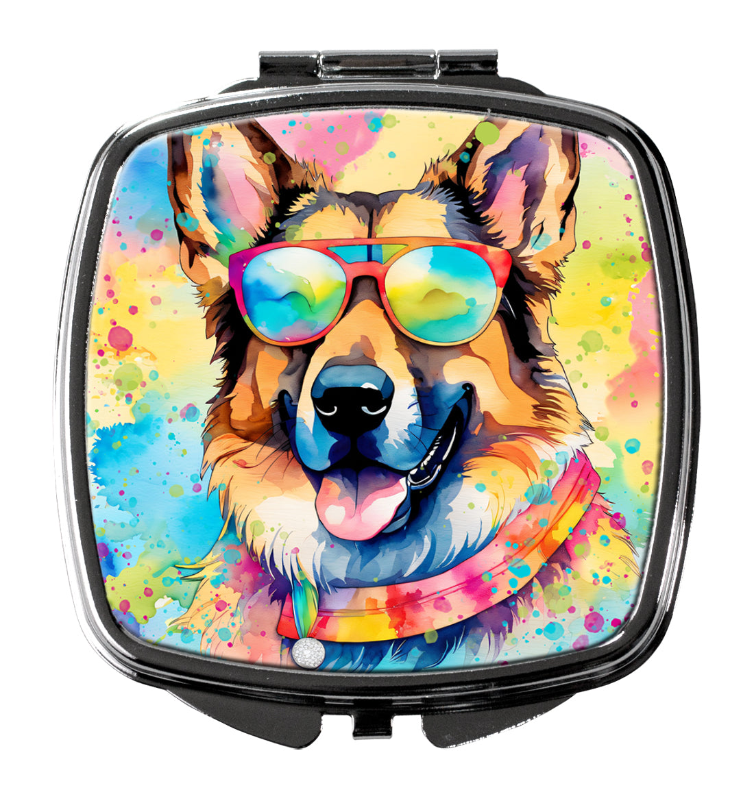 Buy this German Shepherd Hippie Dawg Compact Mirror