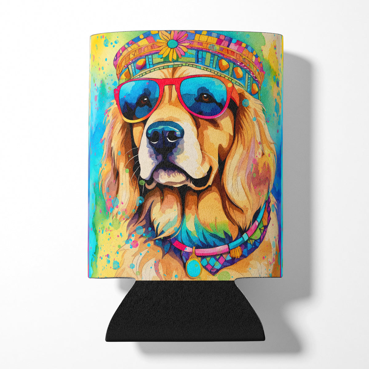 Buy this Golden Retriever Hippie Dawg Can or Bottle Hugger