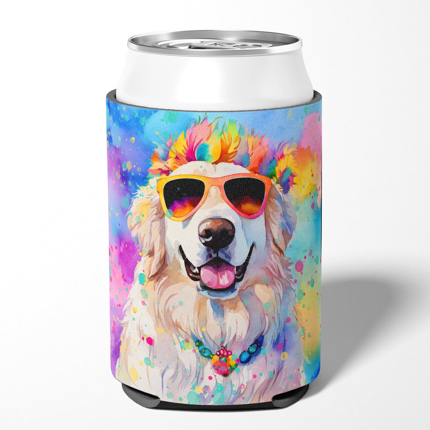 Great Pyrenees Hippie Dawg Can or Bottle Hugger