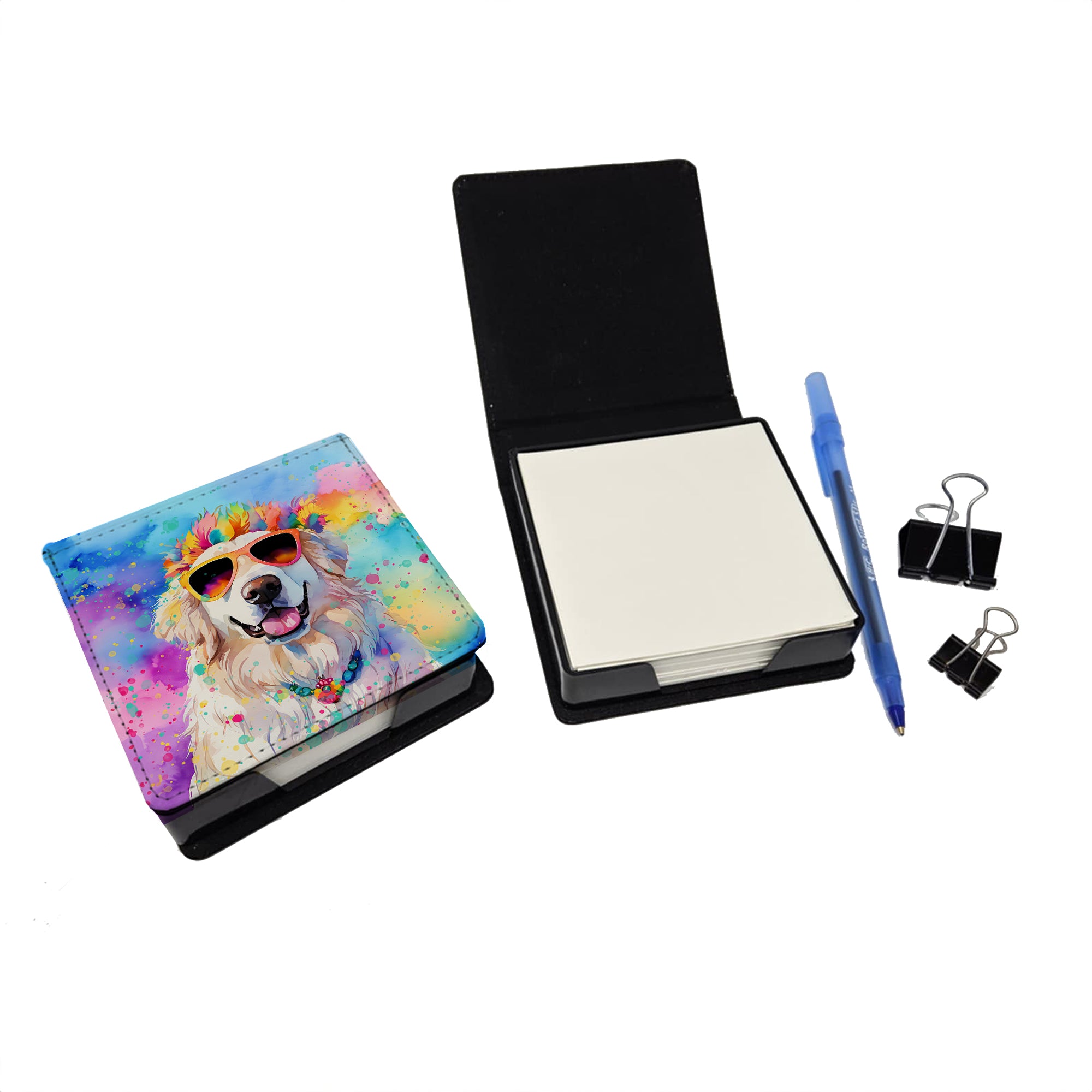 Buy this Great Pyrenees Hippie Dawg PU Leather Note Paper Holder