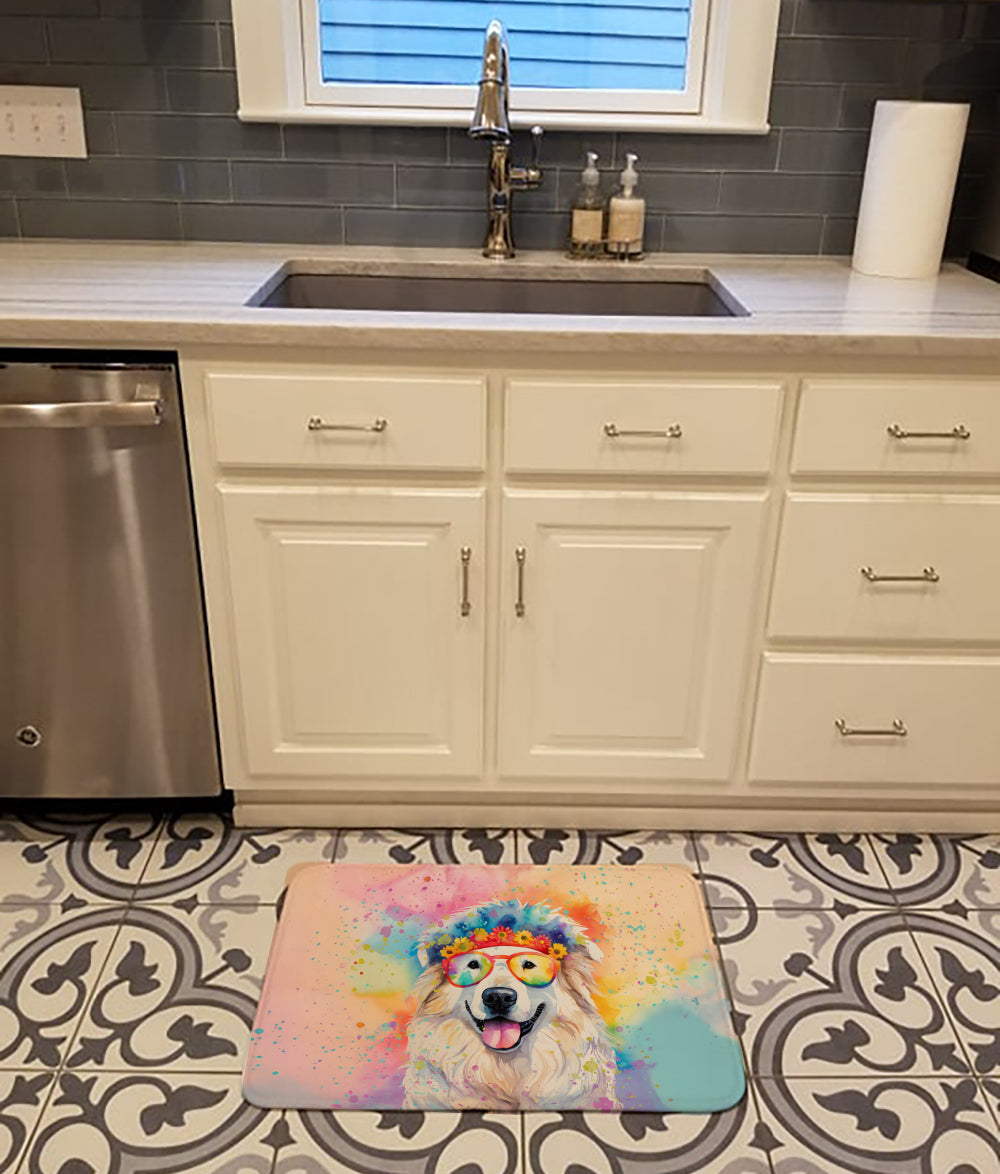 Great Pyrenees Hippie Dawg Memory Foam Kitchen Mat