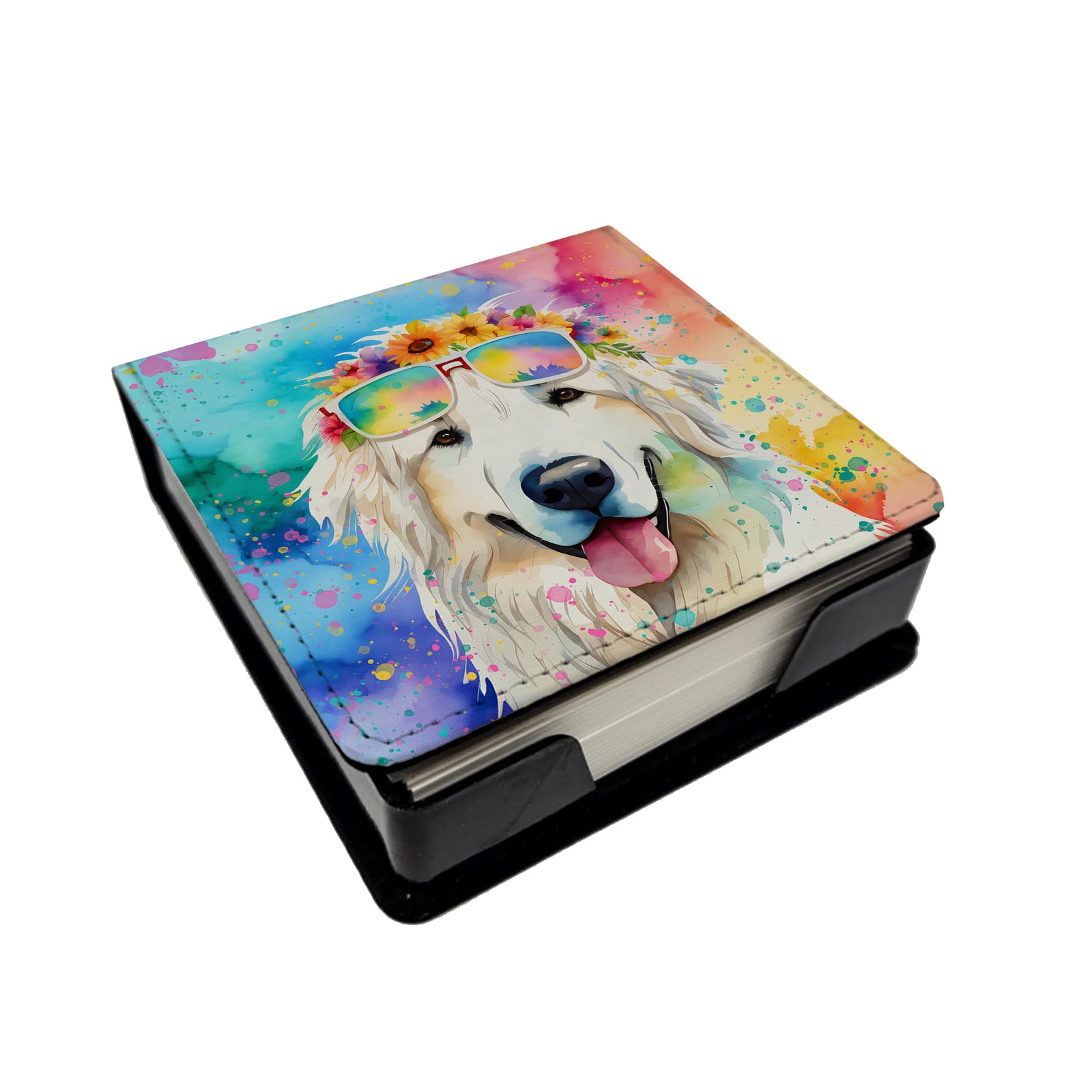 Buy this Great Pyrenees Hippie Dawg PU Leather Note Paper Holder