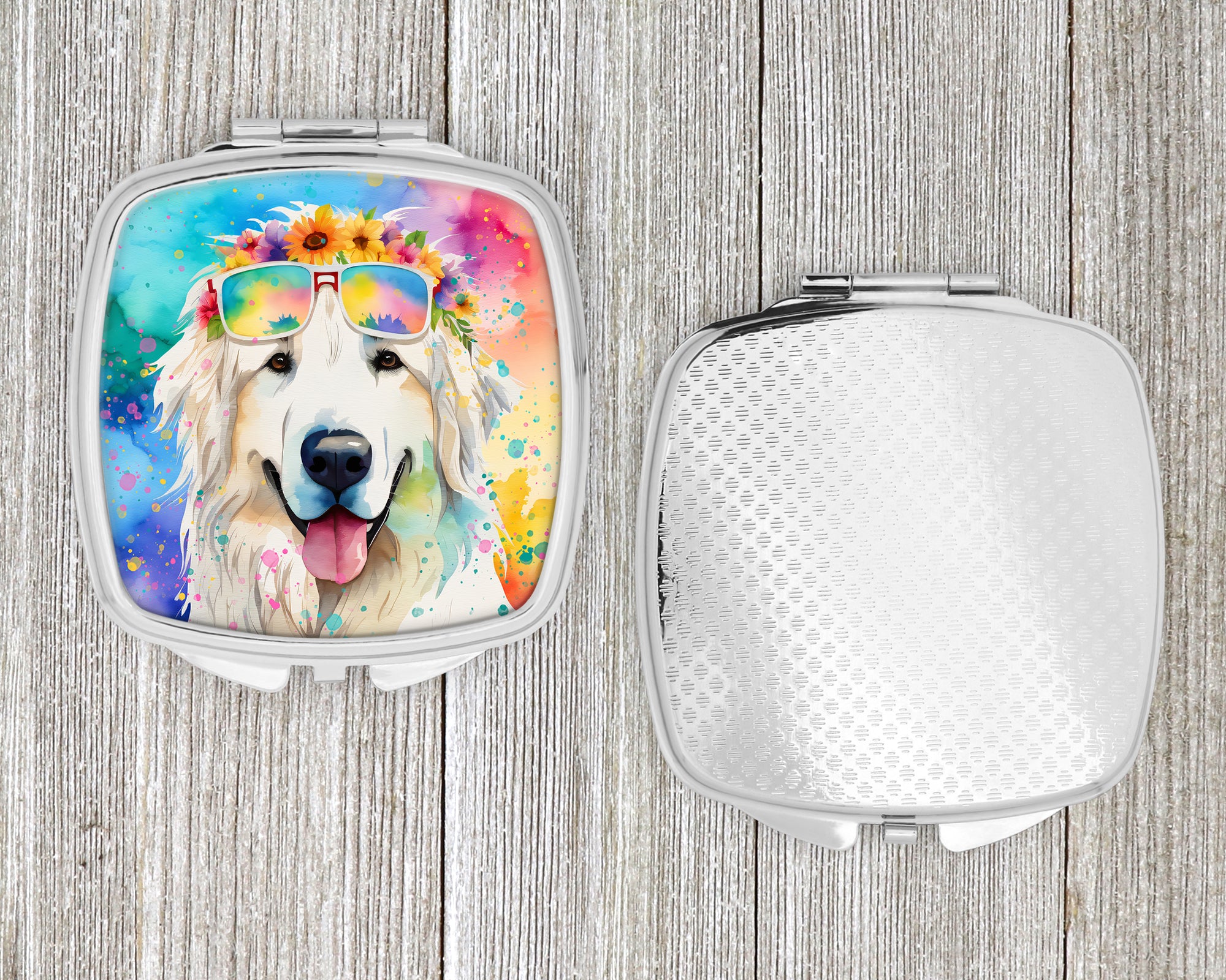 Great Pyrenees Hippie Dawg Compact Mirror