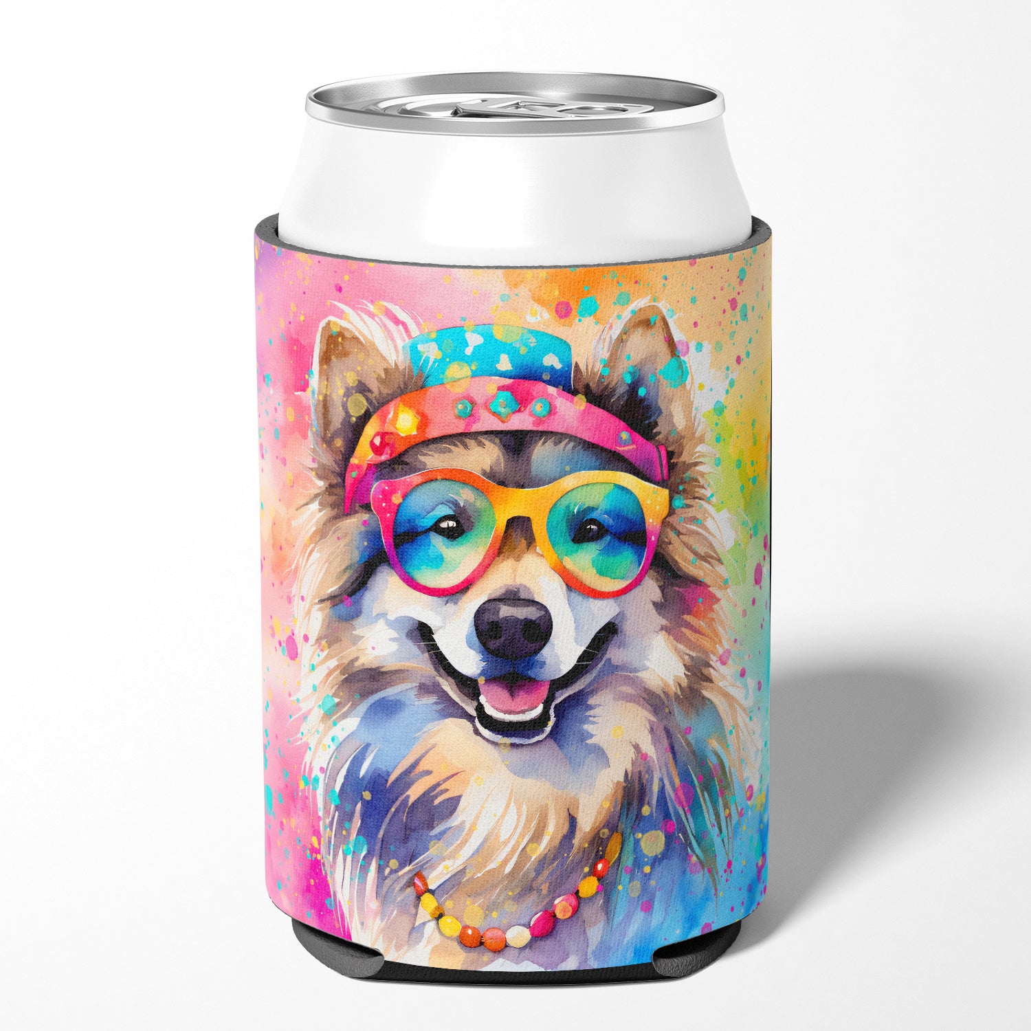 Buy this Keeshond Hippie Dawg Can or Bottle Hugger