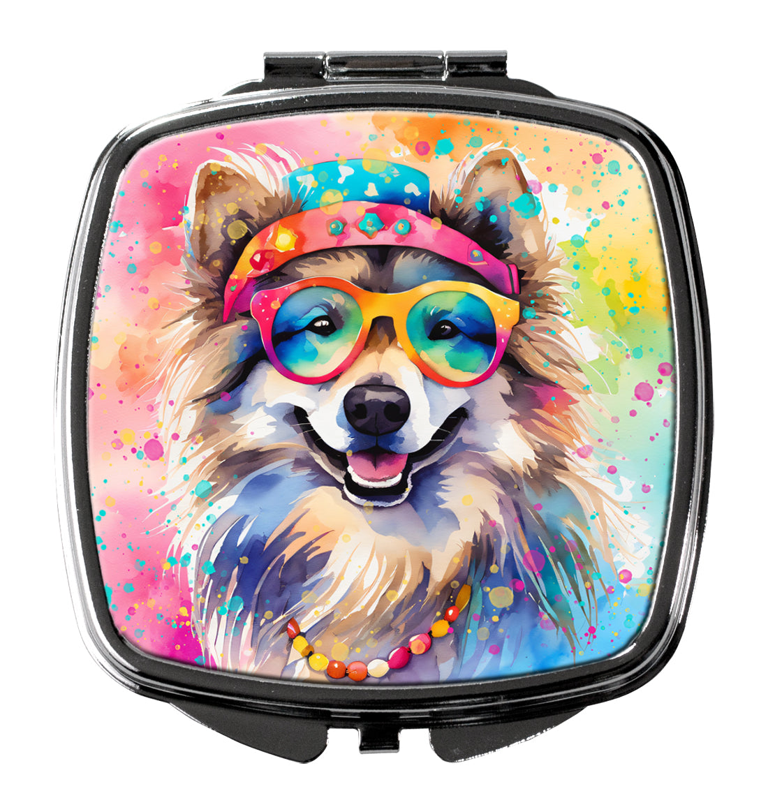 Buy this Keeshond Hippie Dawg Compact Mirror