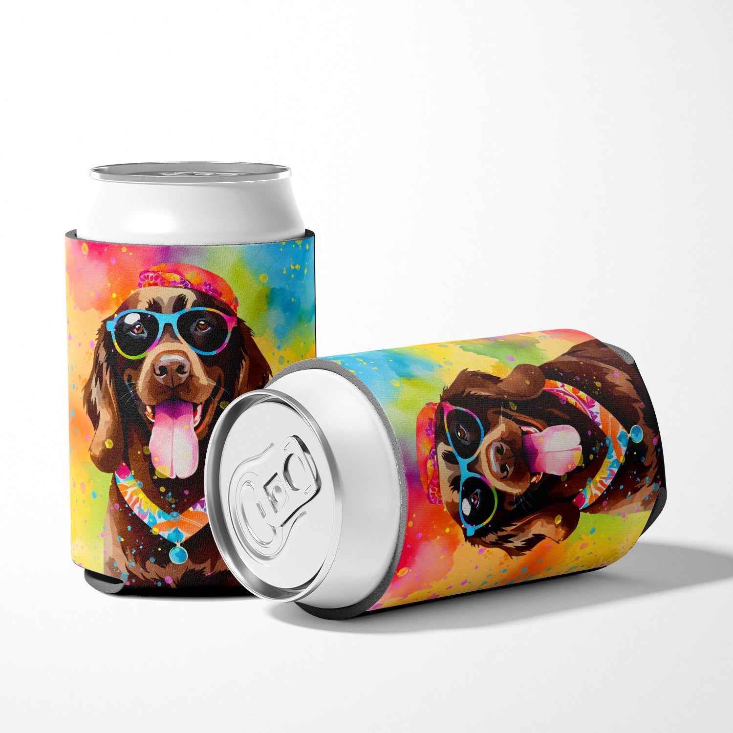 Chocolate Labrador Hippie Dawg Can or Bottle Hugger