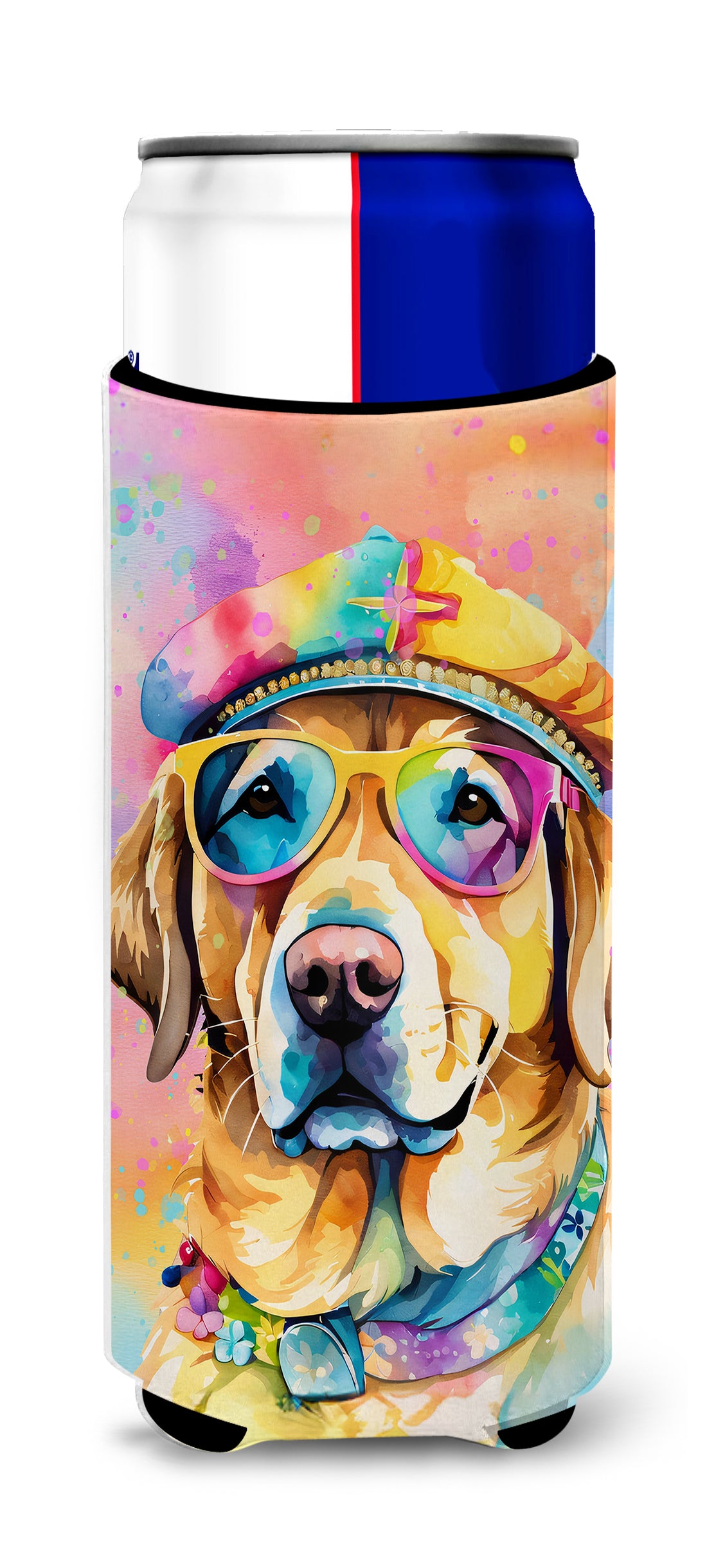 Buy this Yellow Labrador Hippie Dawg Hugger for Ultra Slim Cans