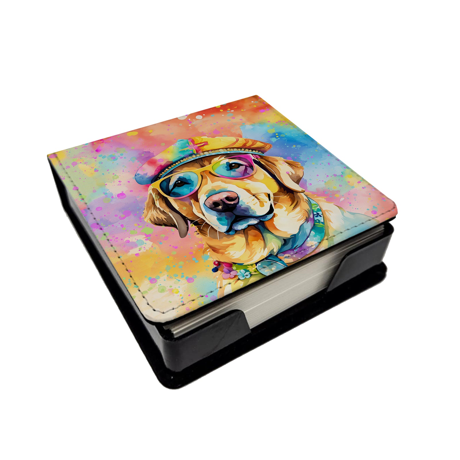 Buy this Yellow Labrador Hippie Dawg PU Leather Note Paper Holder