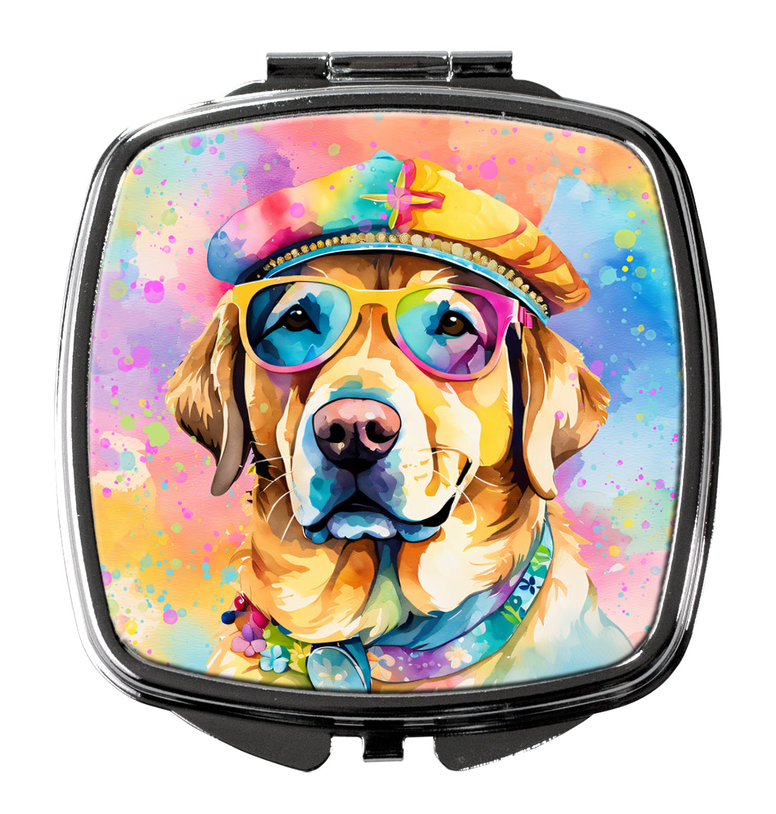 Buy this Yellow Labrador Hippie Dawg Compact Mirror