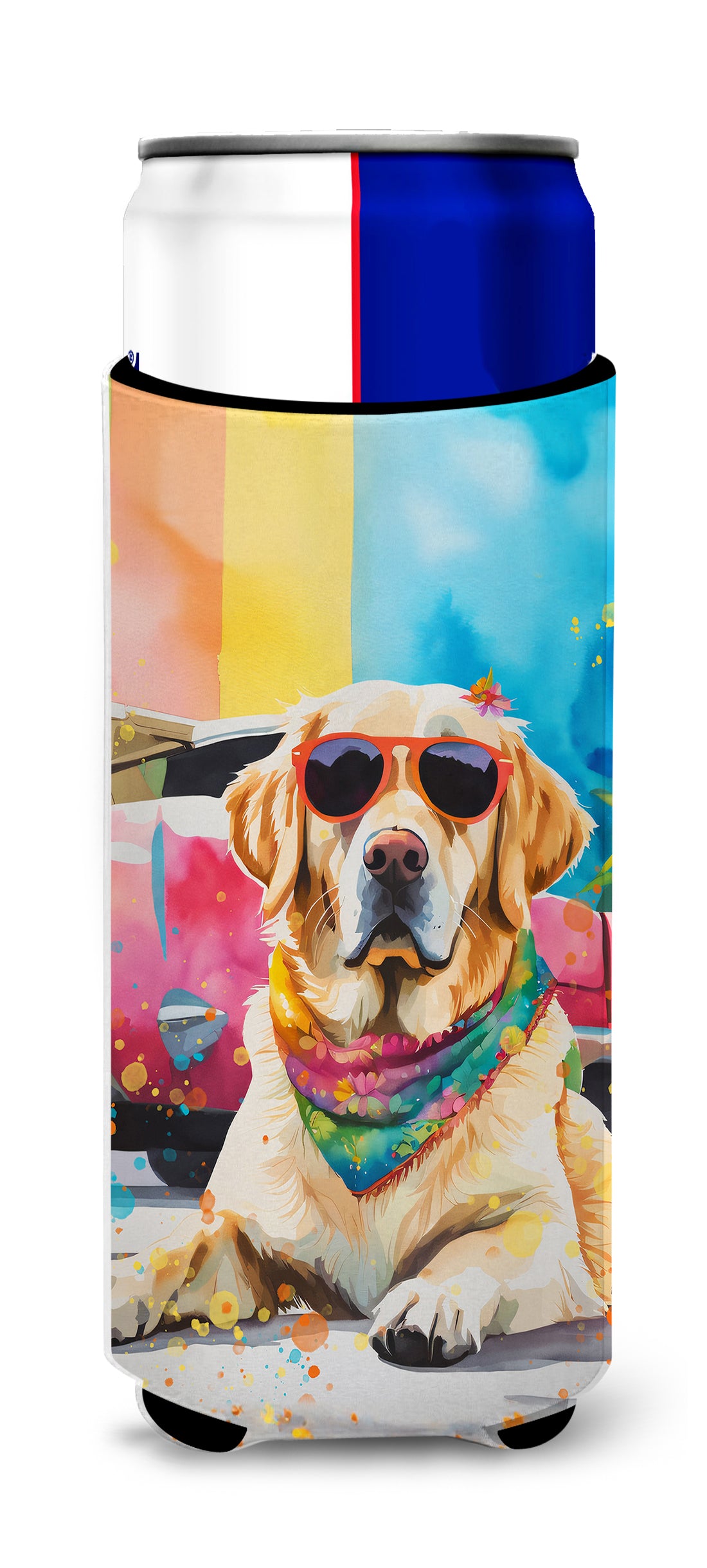 Buy this Yellow Labrador Hippie Dawg Hugger for Ultra Slim Cans