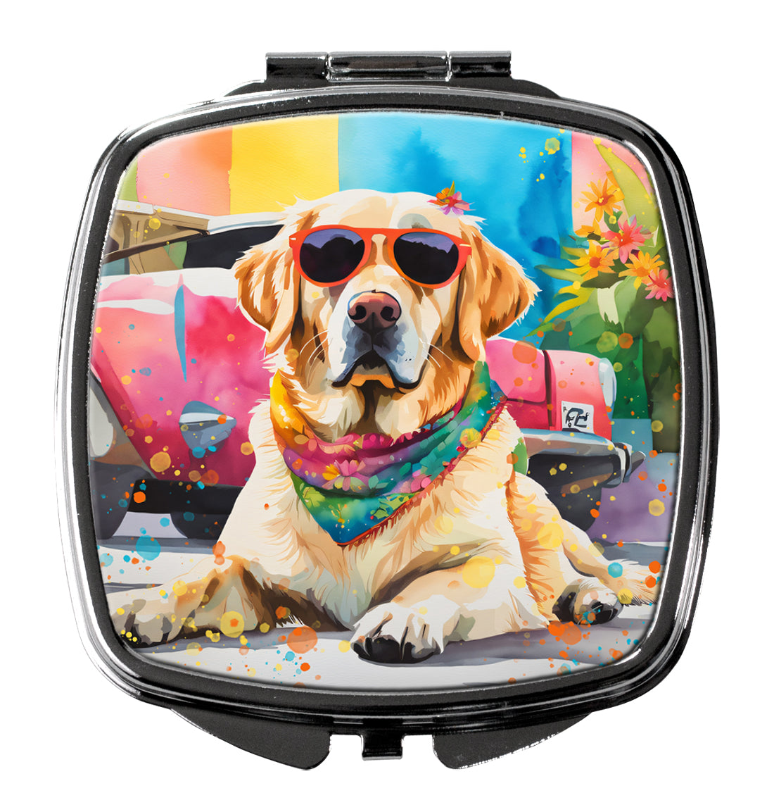 Buy this Yellow Labrador Hippie Dawg Compact Mirror