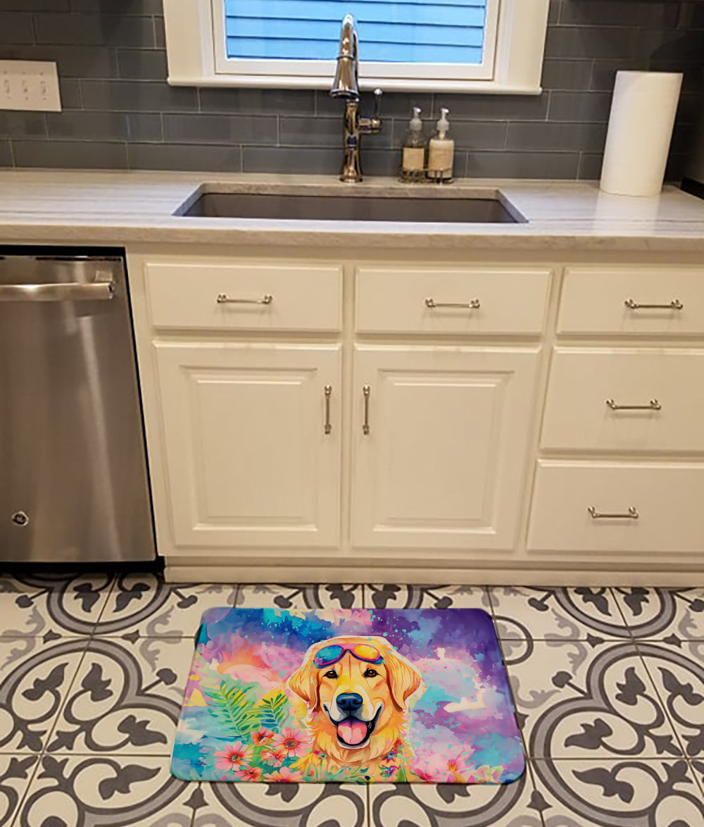 Yellow Labrador Hippie Dawg Memory Foam Kitchen Mat