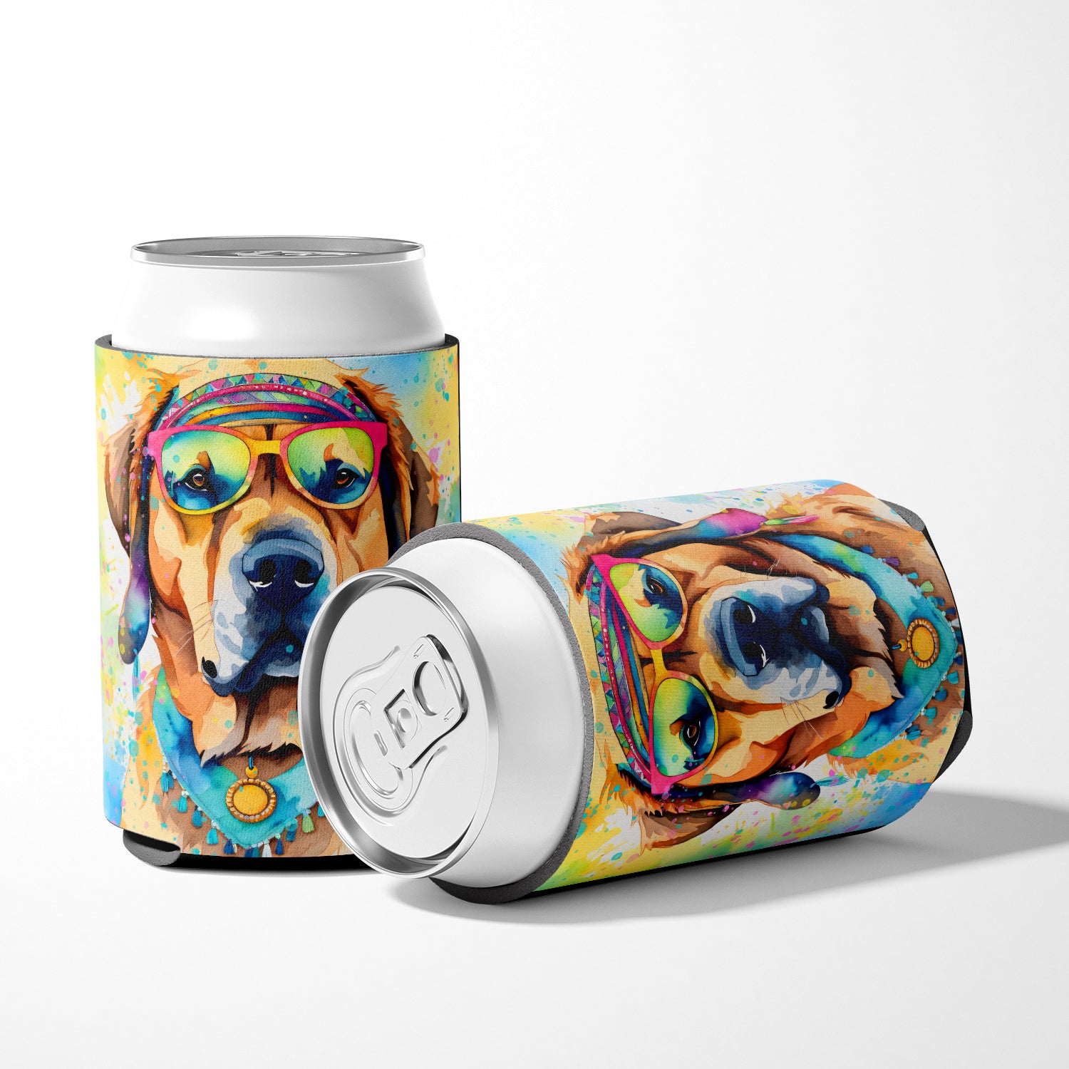 Mastiff Hippie Dawg Can or Bottle Hugger