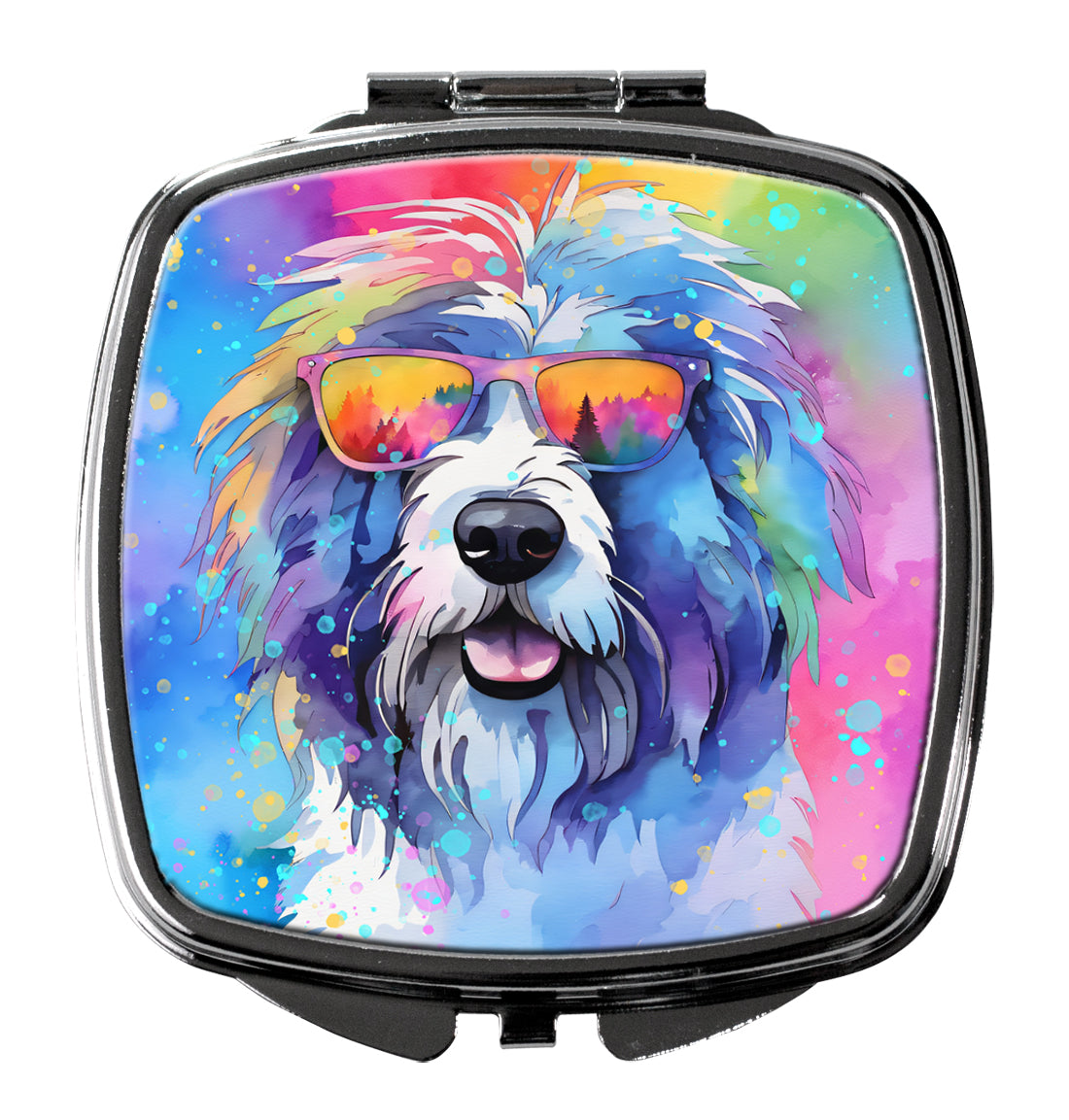 Buy this Old English Sheepdog Hippie Dawg Compact Mirror