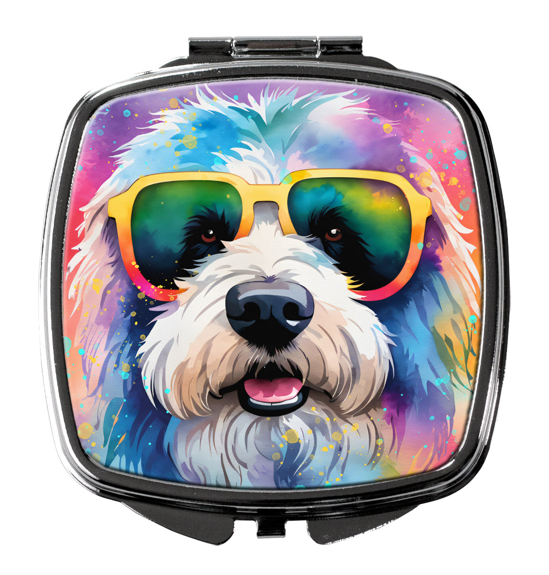 Buy this Old English Sheepdog Hippie Dawg Compact Mirror