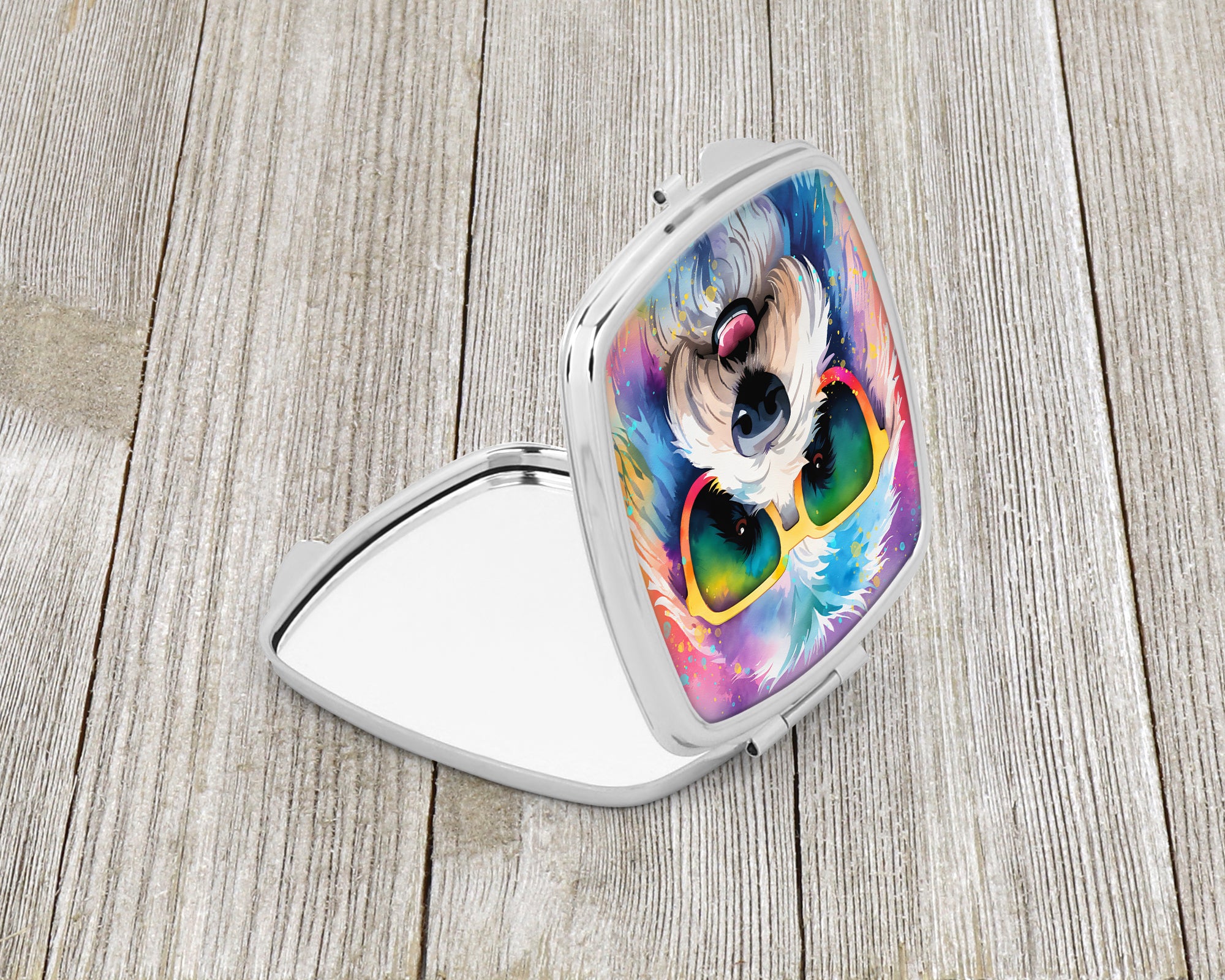 Old English Sheepdog Hippie Dawg Compact Mirror