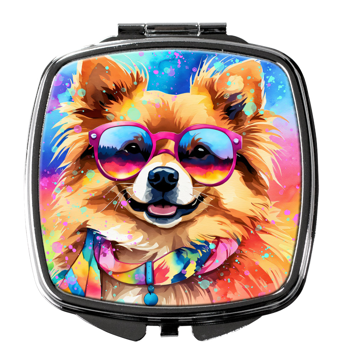 Buy this Pomeranian Hippie Dawg Compact Mirror