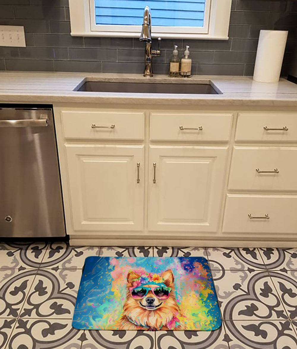 Pomeranian Hippie Dawg Memory Foam Kitchen Mat