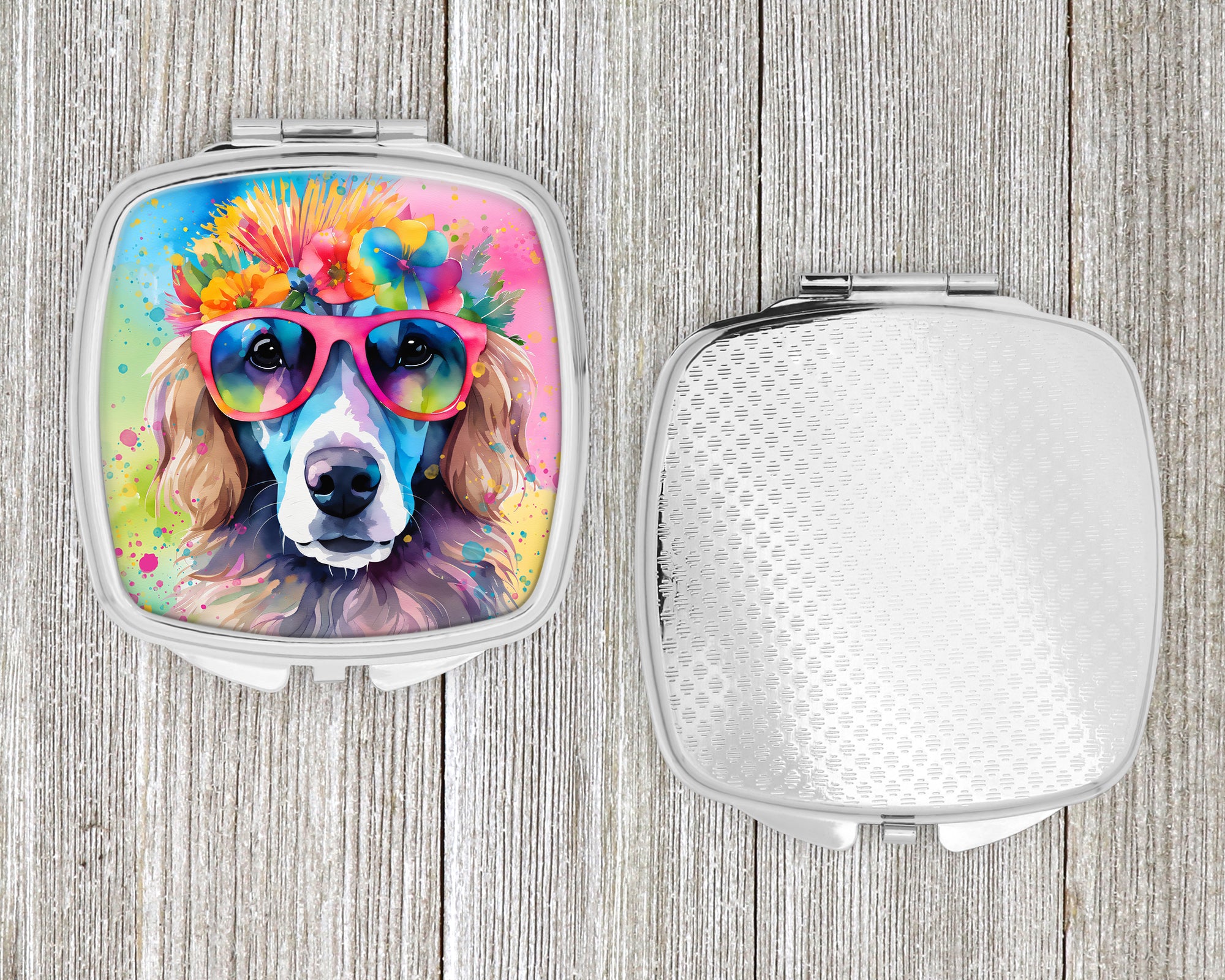 Poodle Hippie Dawg Compact Mirror