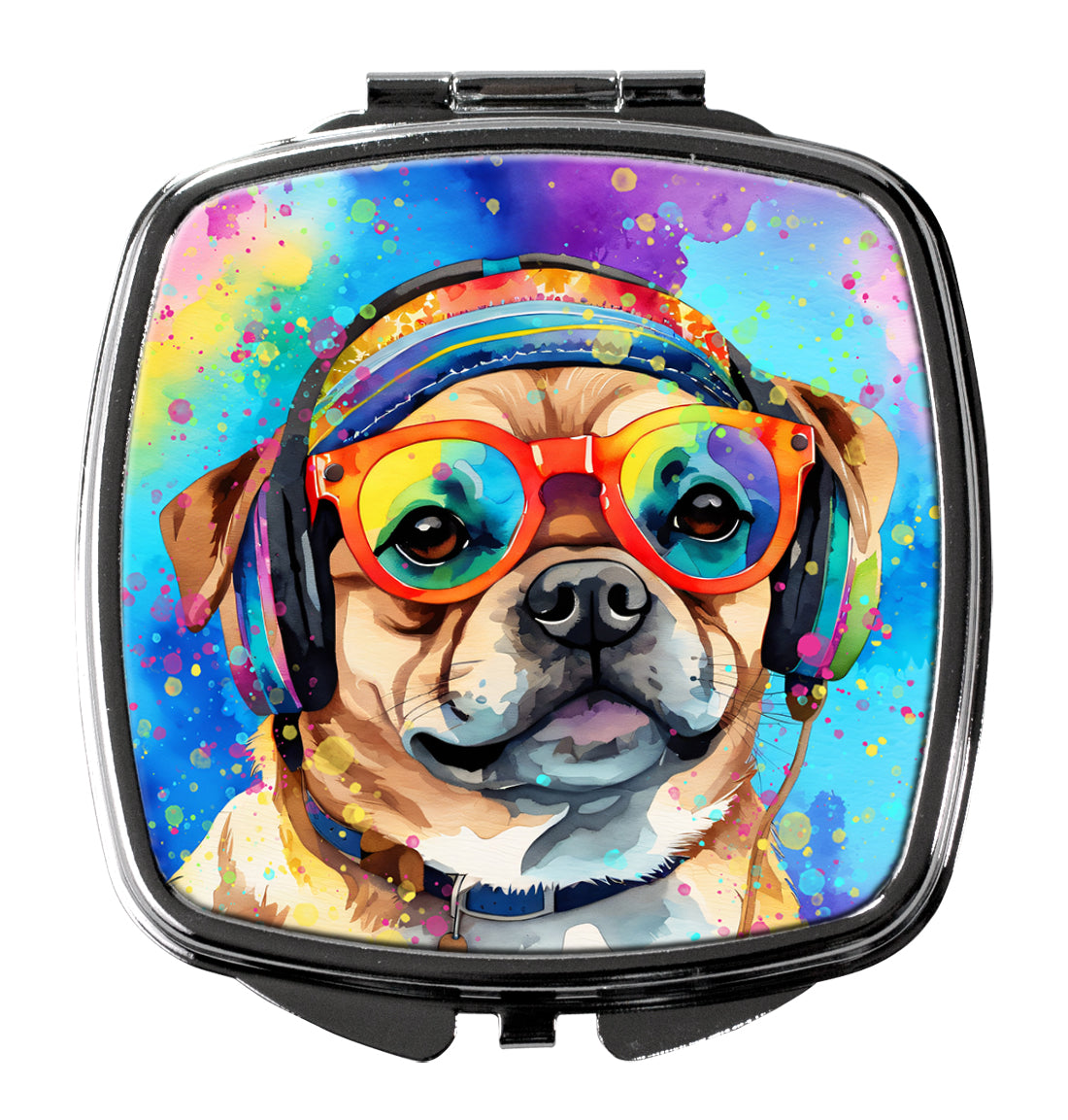 Buy this Pug Hippie Dawg Compact Mirror