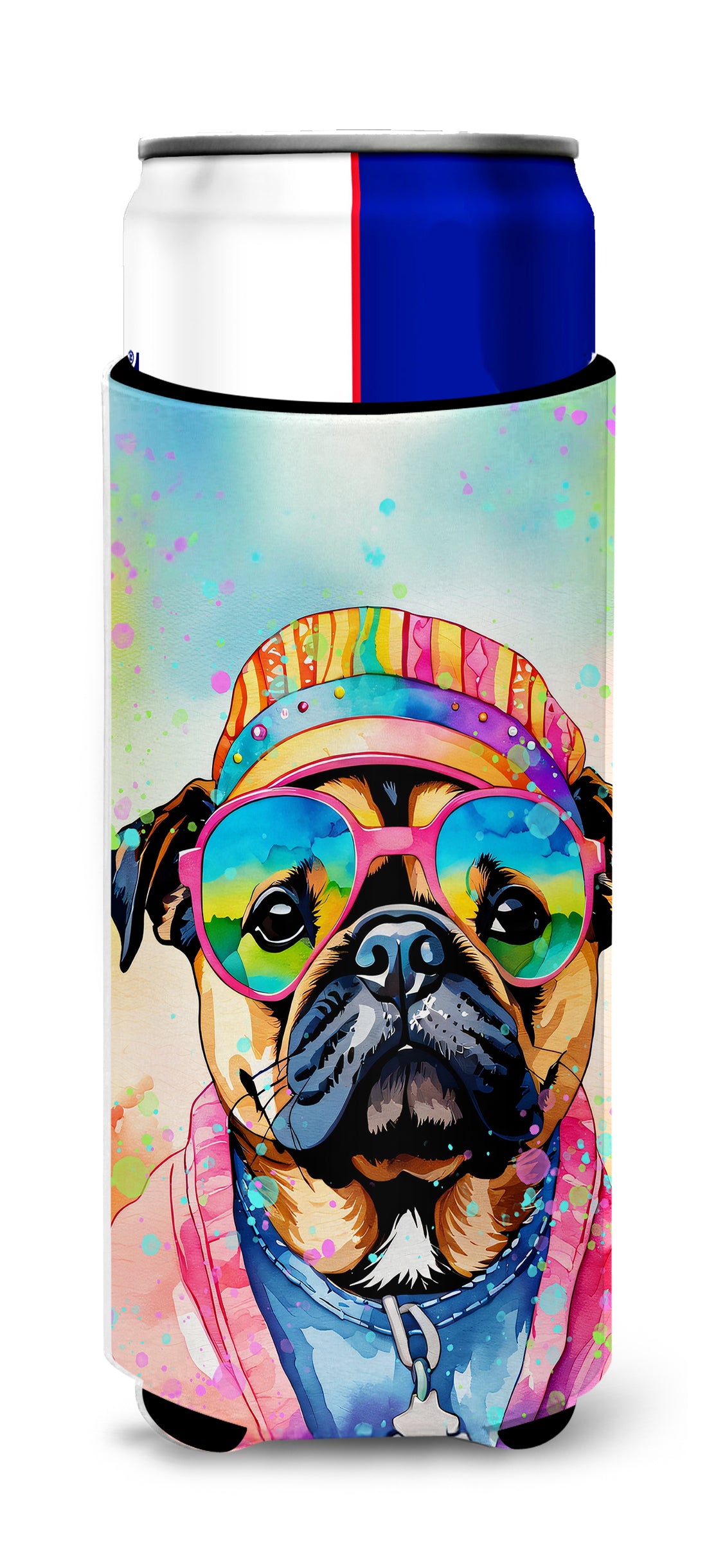 Buy this Pug Hippie Dawg Hugger for Ultra Slim Cans