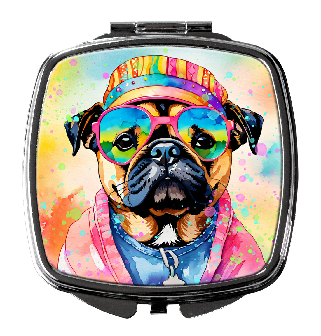 Buy this Pug Hippie Dawg Compact Mirror