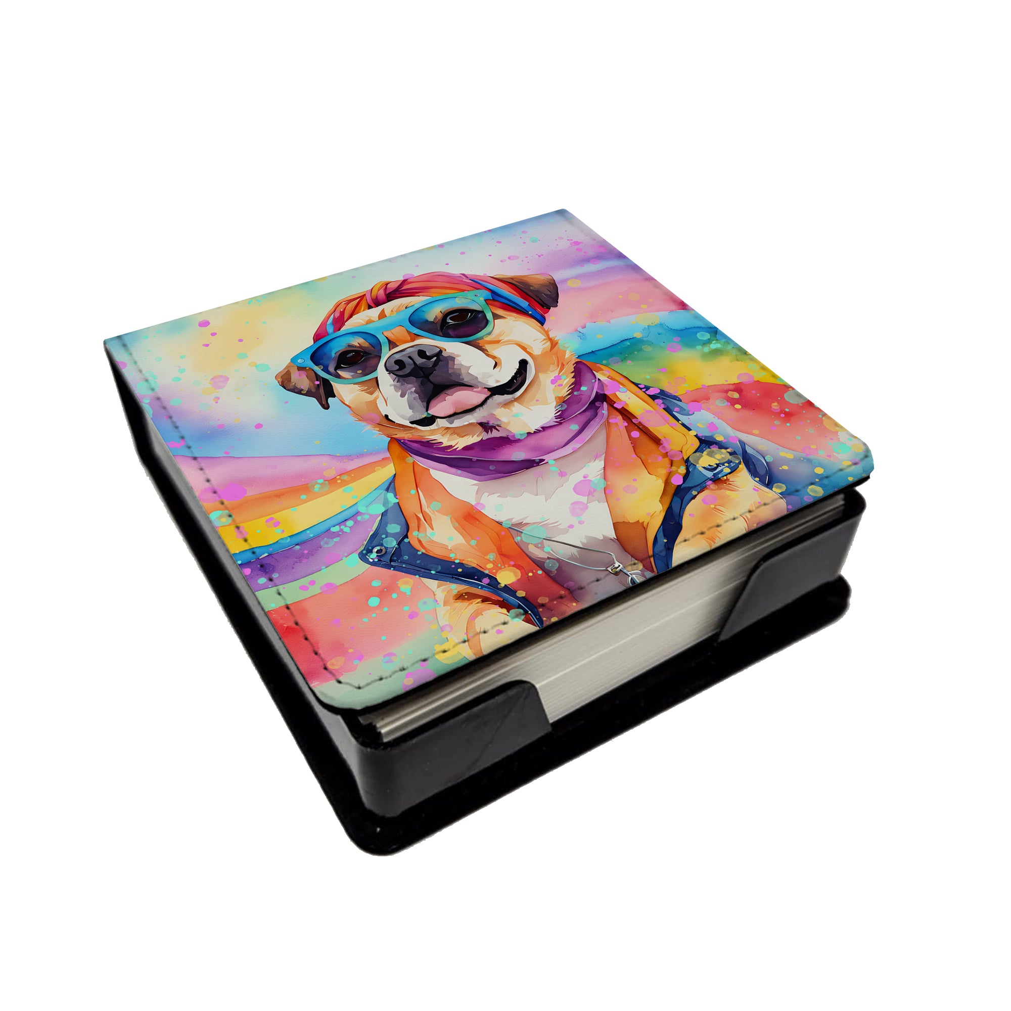 Buy this Pug Hippie Dawg PU Leather Note Paper Holder