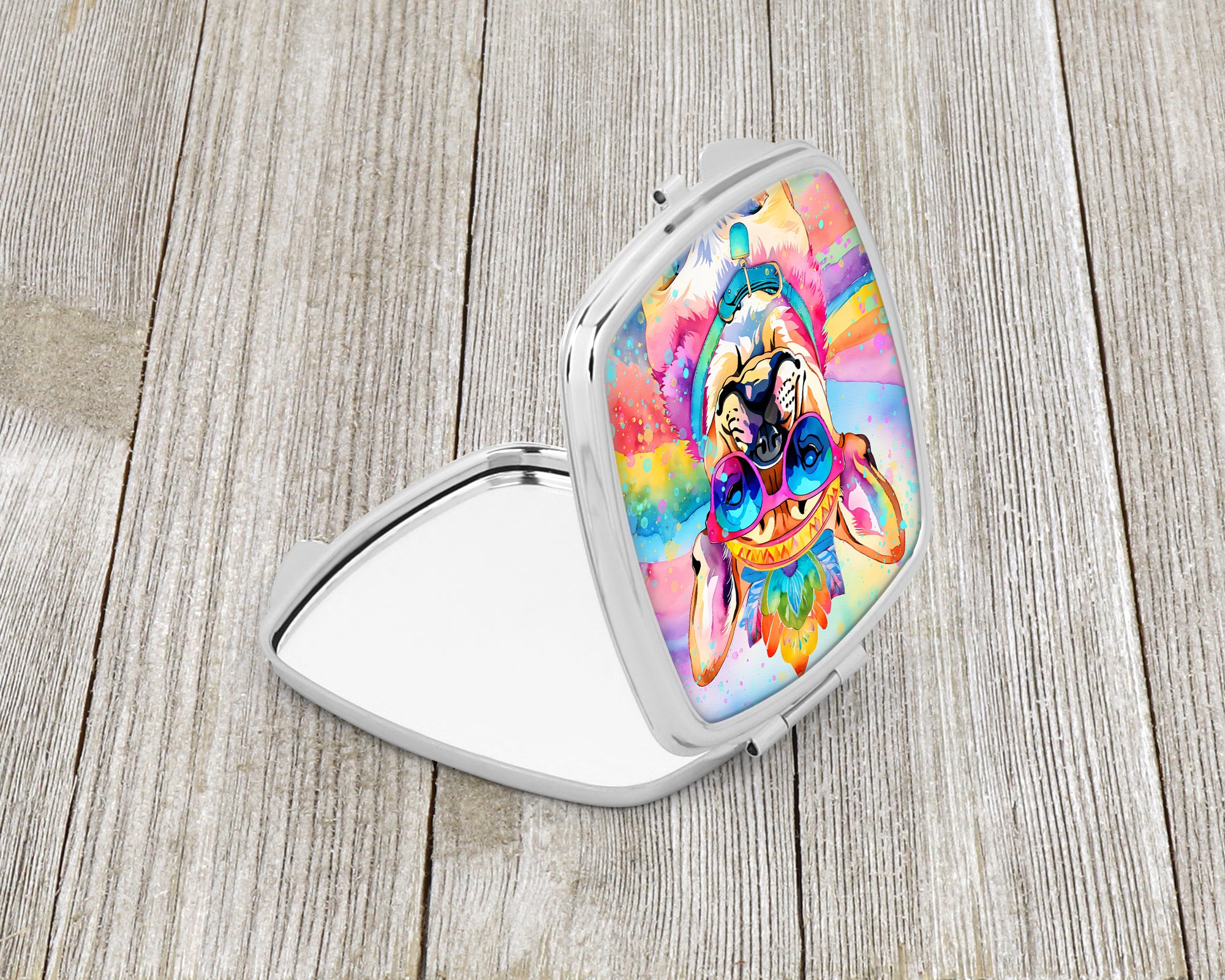 Pug Hippie Dawg Compact Mirror