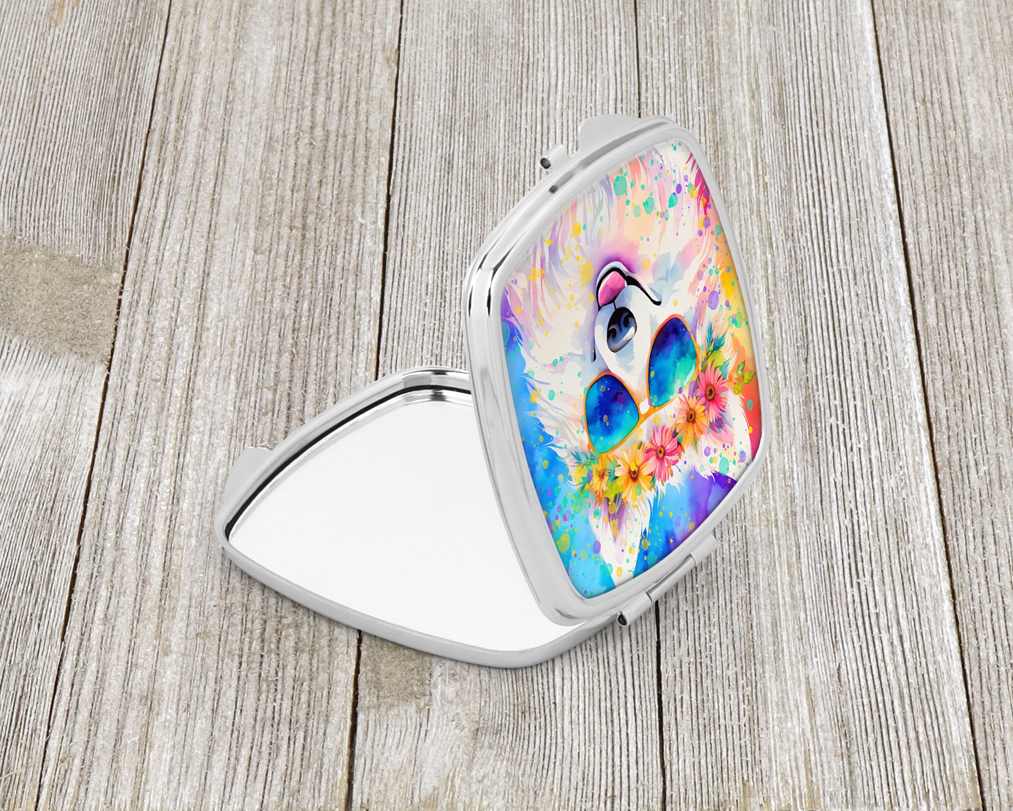 Samoyed Hippie Dawg Compact Mirror