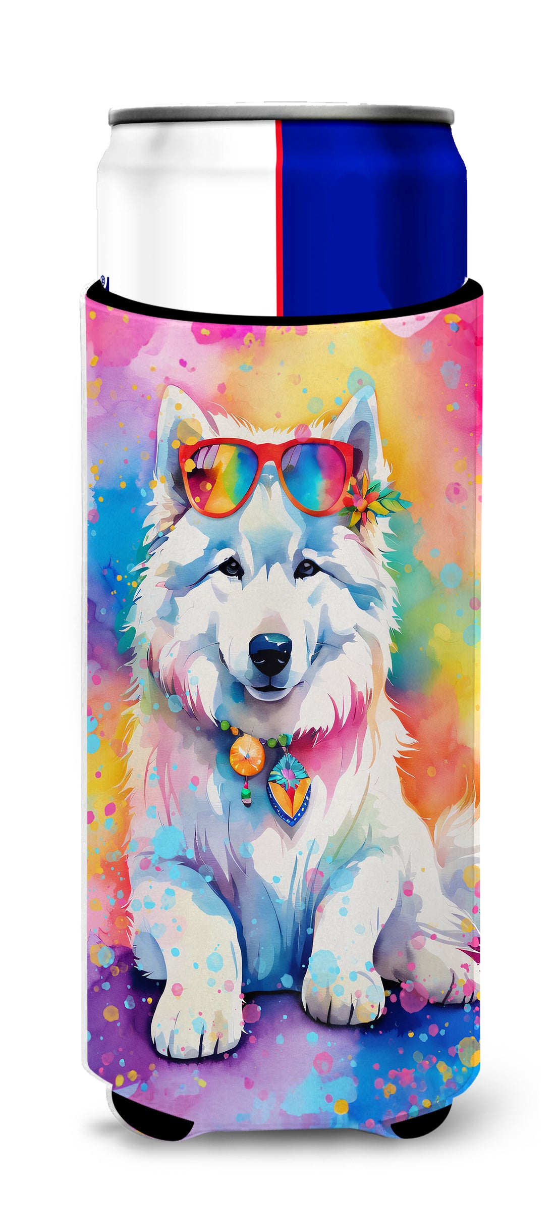 Buy this Samoyed Hippie Dawg Hugger for Ultra Slim Cans