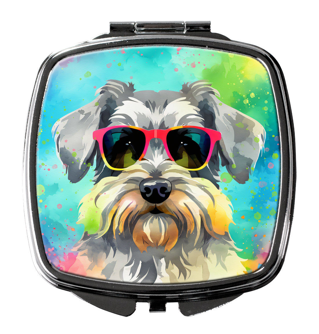 Buy this Schnauzer Hippie Dawg Compact Mirror