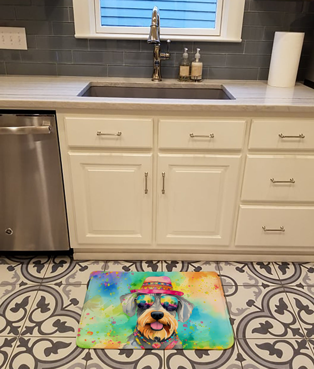 Schnauzer Hippie Dawg Memory Foam Kitchen Mat