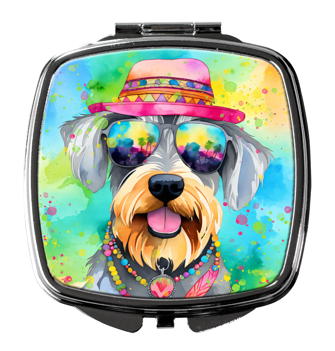 Buy this Schnauzer Hippie Dawg Compact Mirror